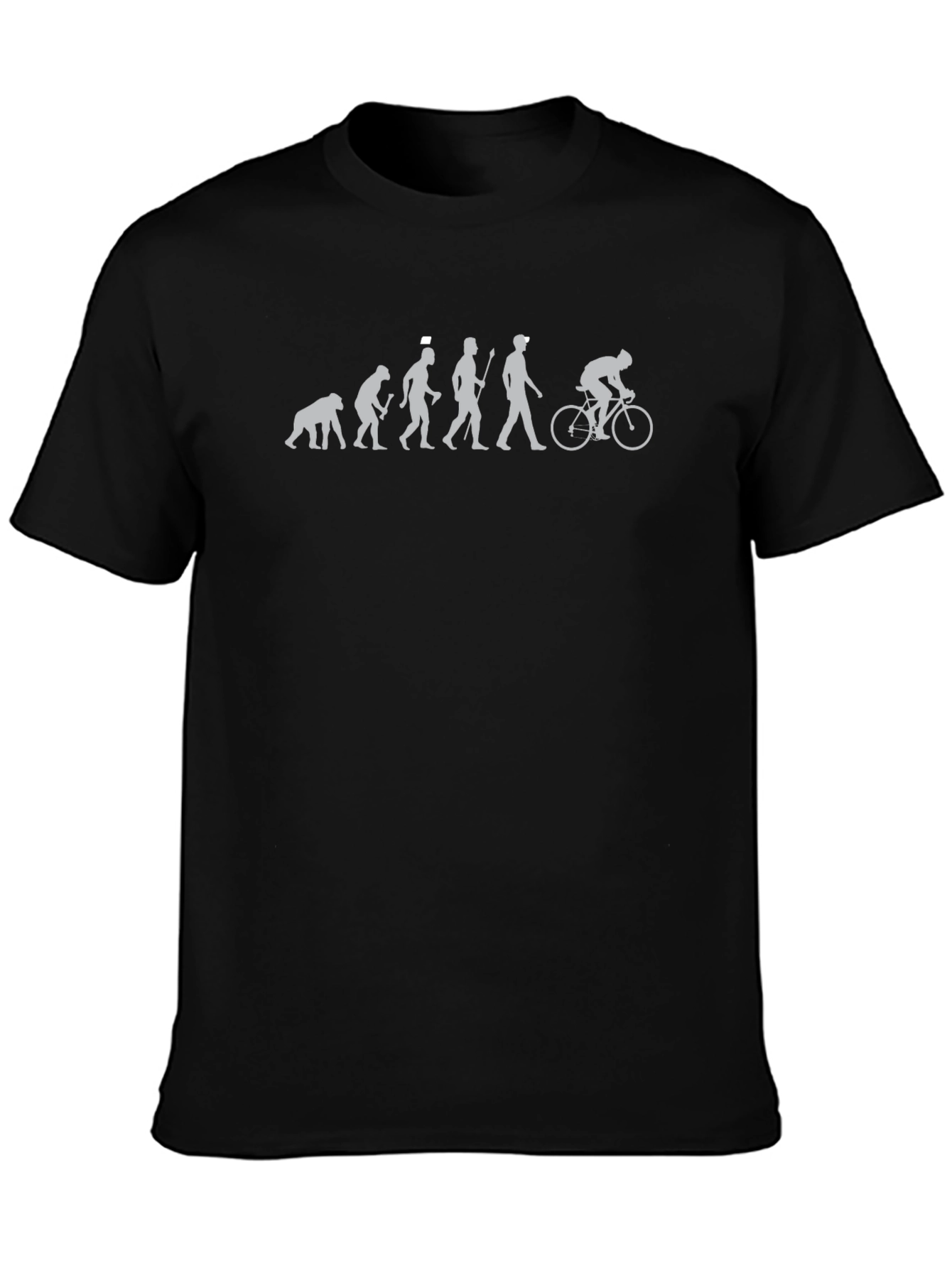 Evolution of Cyclist Black T-Shirt