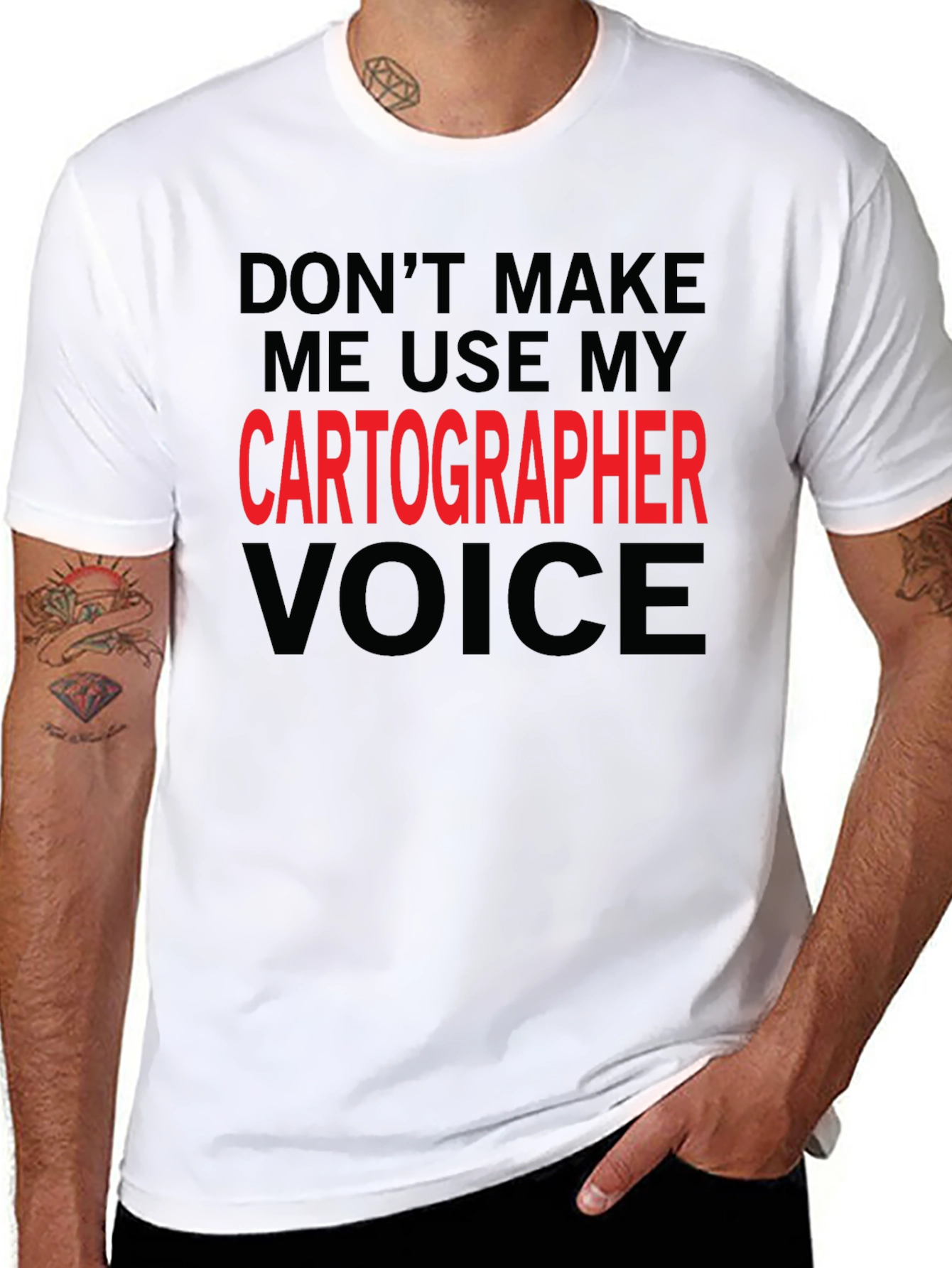 Cartographer Voice Funny T-Shirt - Map Maker Gift