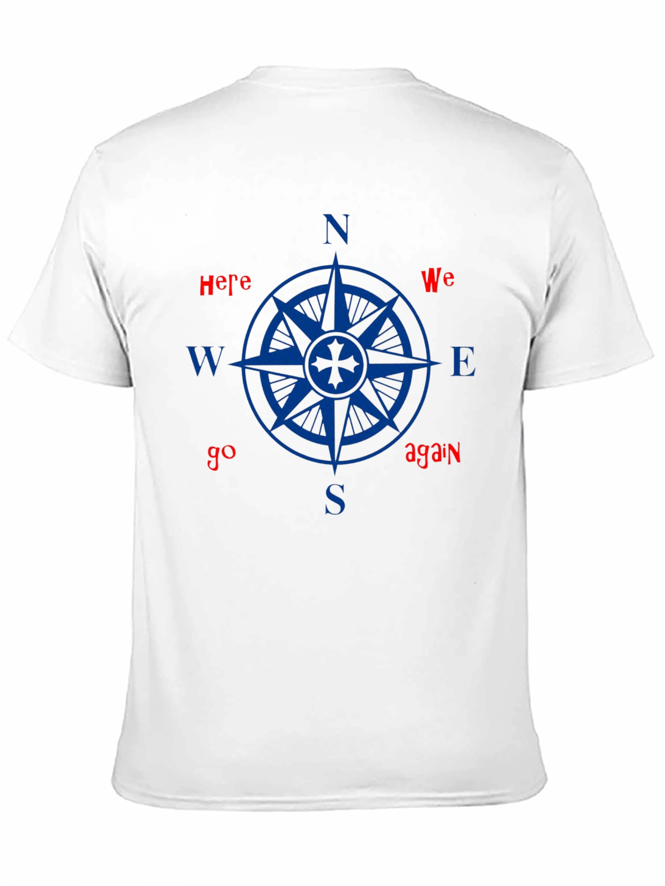 Nautical Compass Graphic Tee - Here We Go Again