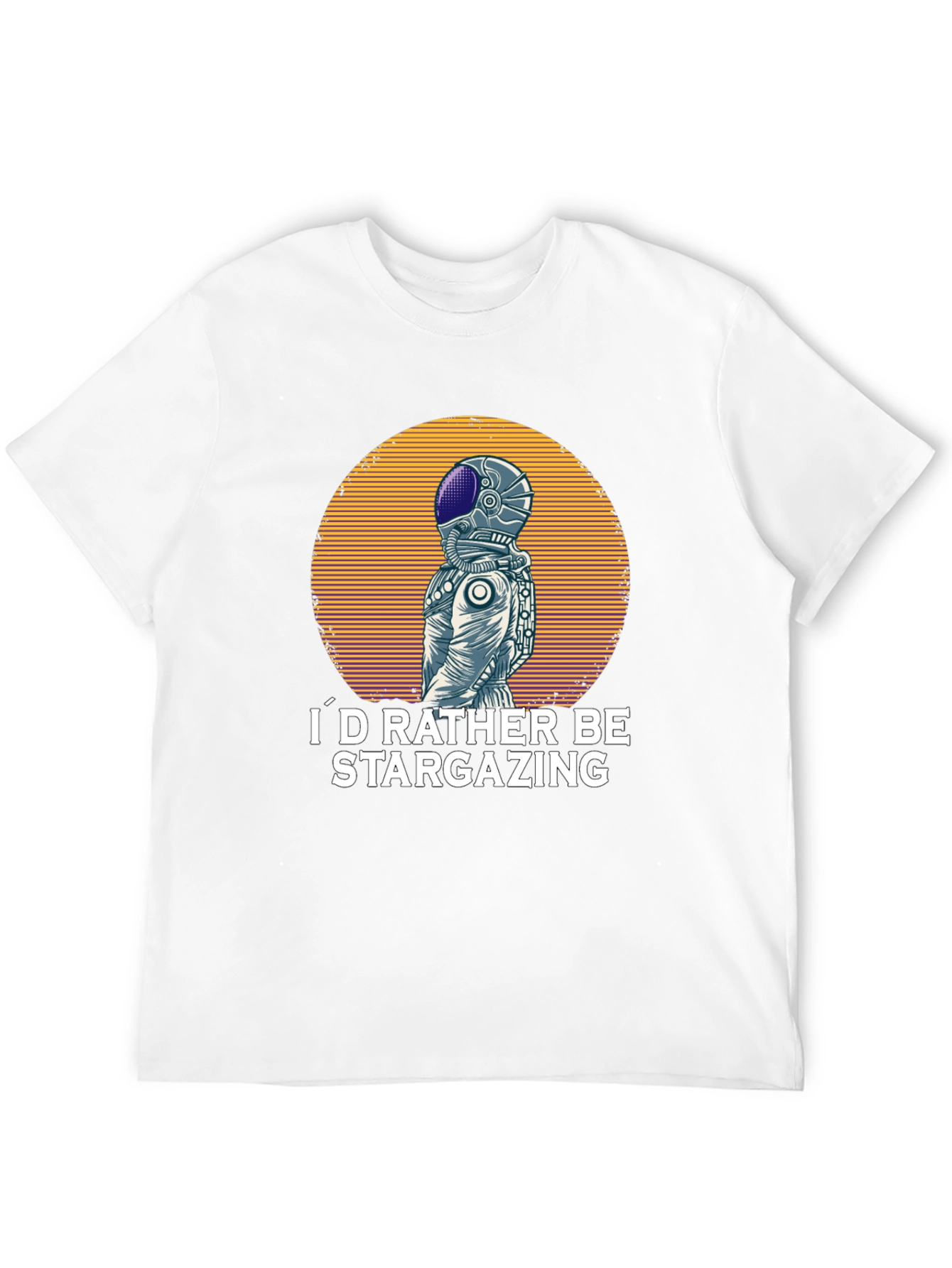 Stargazing Astronaut Graphic T-Shirt
