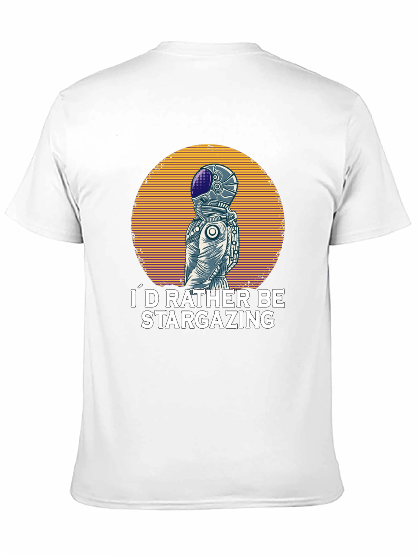 Stargazing Astronaut Graphic T-Shirt
