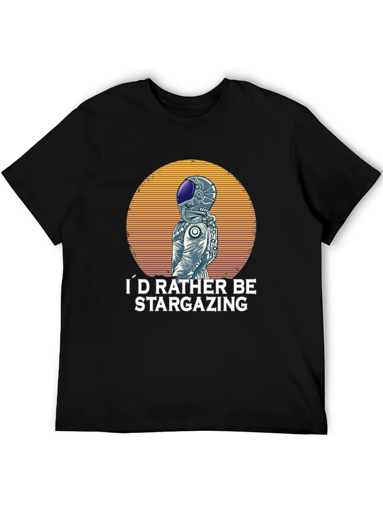 Stargazing Astronaut Graphic T-Shirt