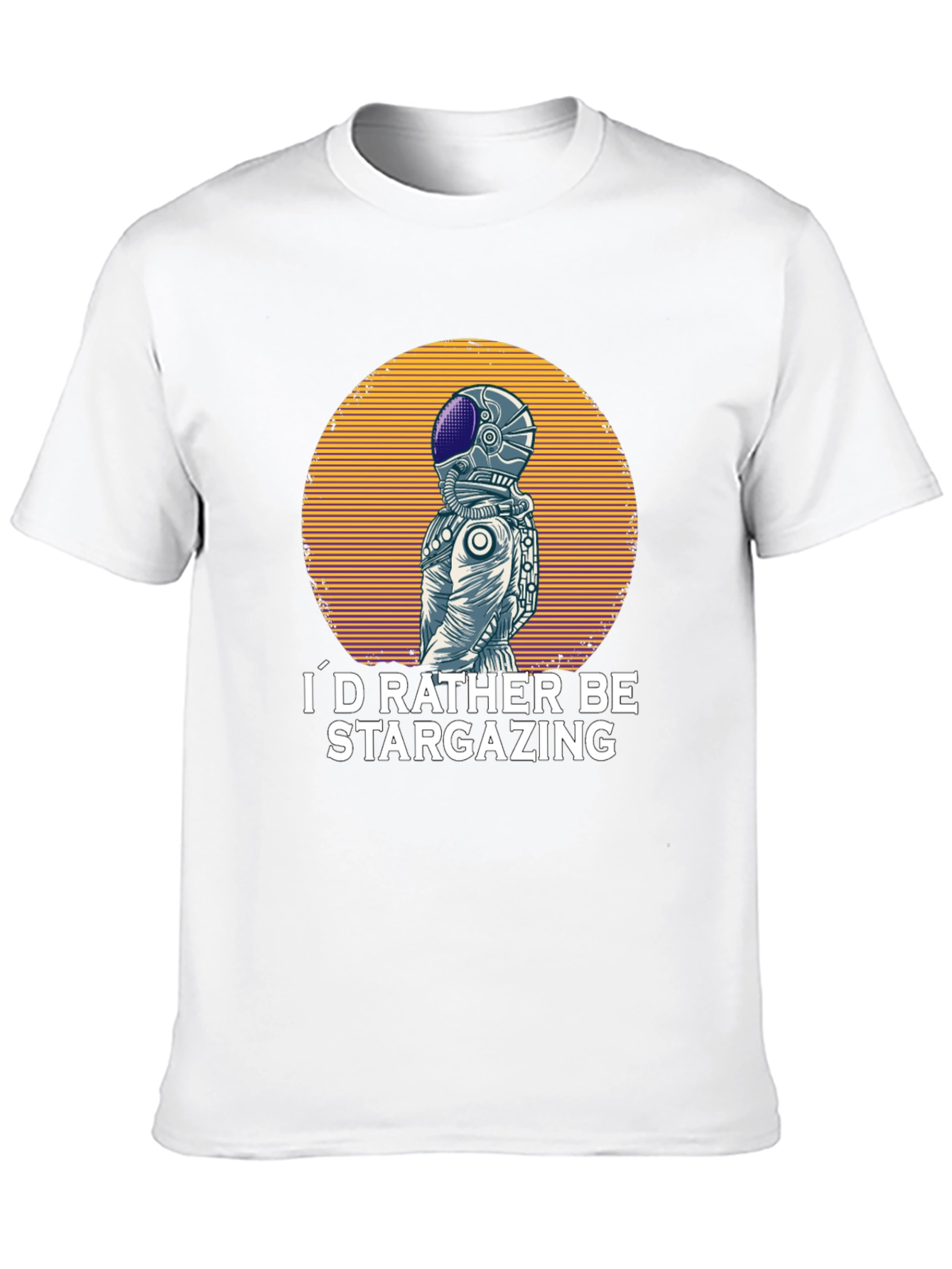 Stargazing Astronaut Graphic T-Shirt