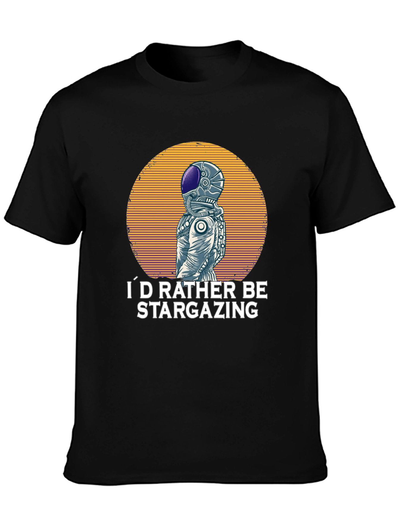 Stargazing Astronaut Graphic T-Shirt