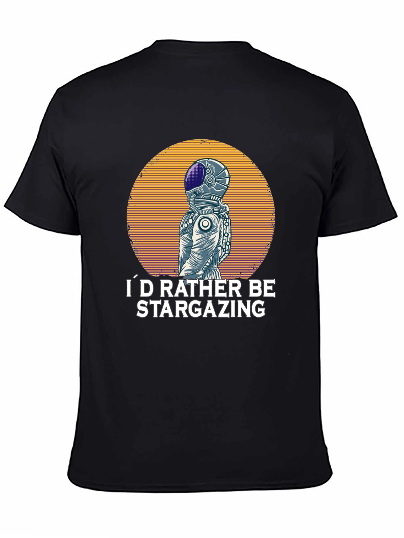 Stargazing Astronaut Graphic T-Shirt