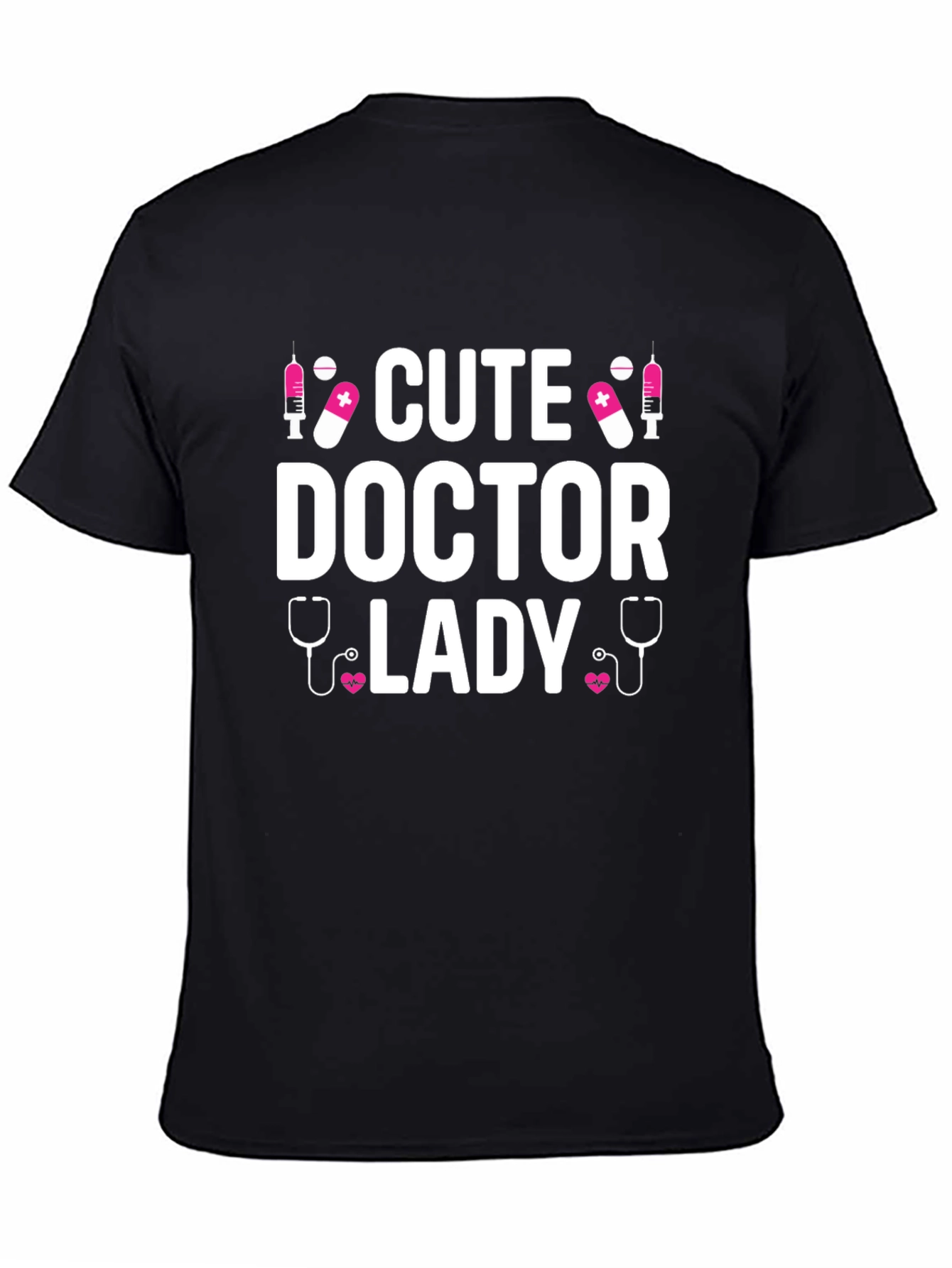 Cute Doctor Lady T-Shirt - Black