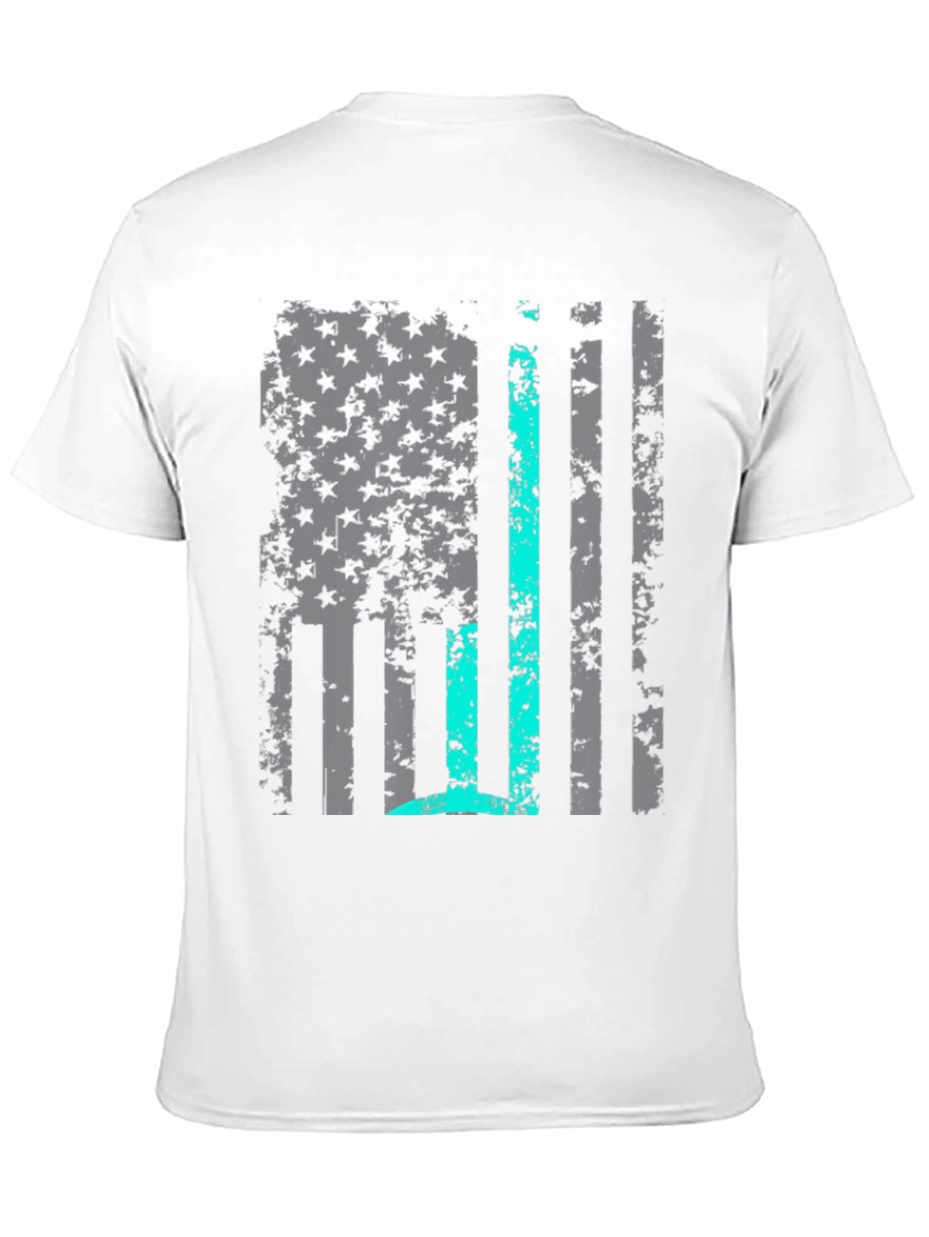 Distressed American Flag Thin Blue Line T-Shirt