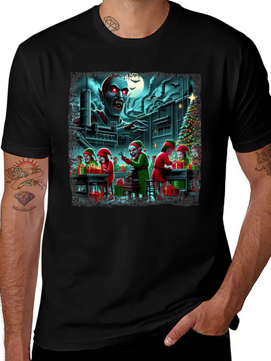 Festive Frights Tee - Vampire Elf Workshop
