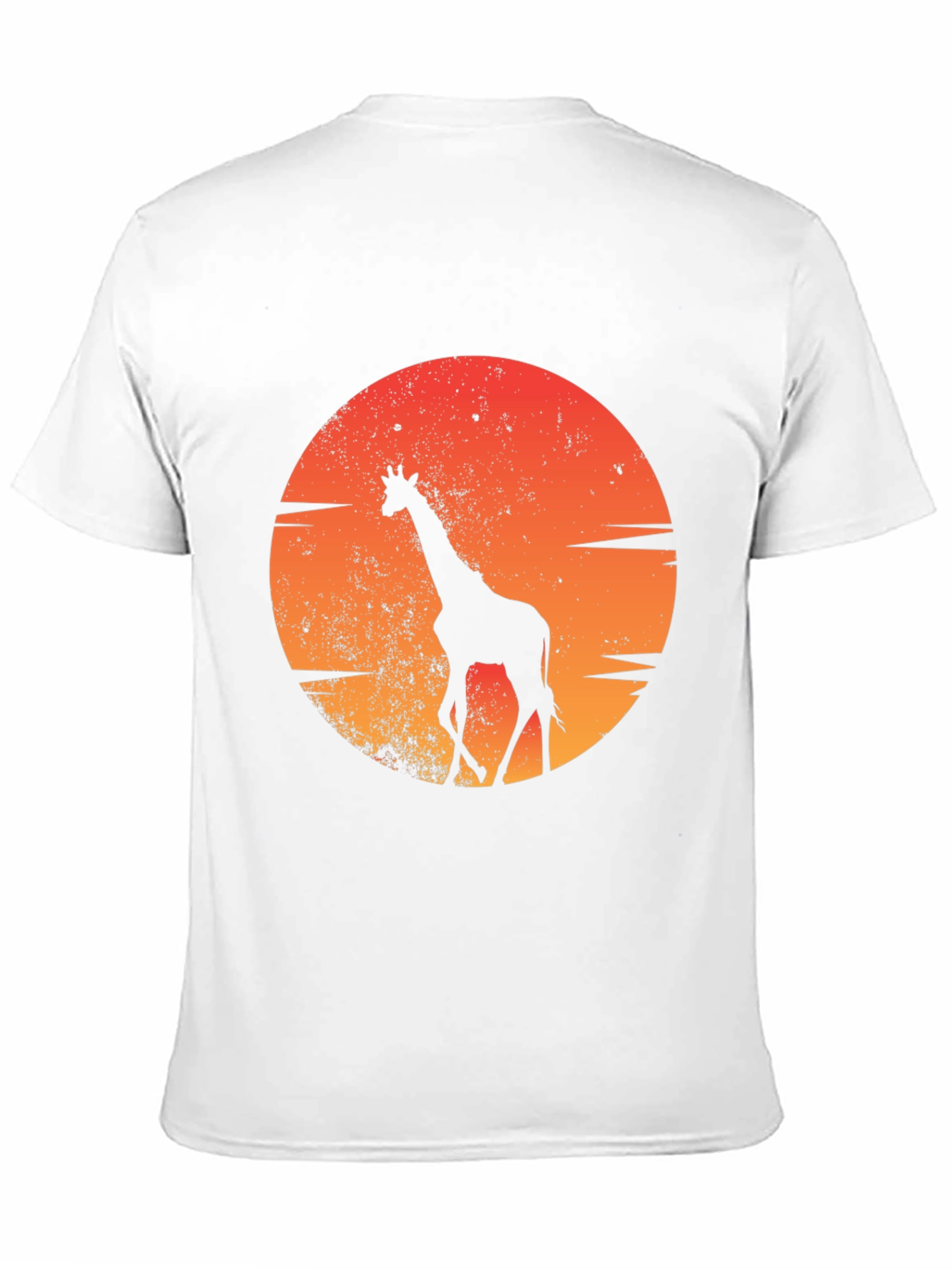 Sunset Giraffe Graphic Tee - Black