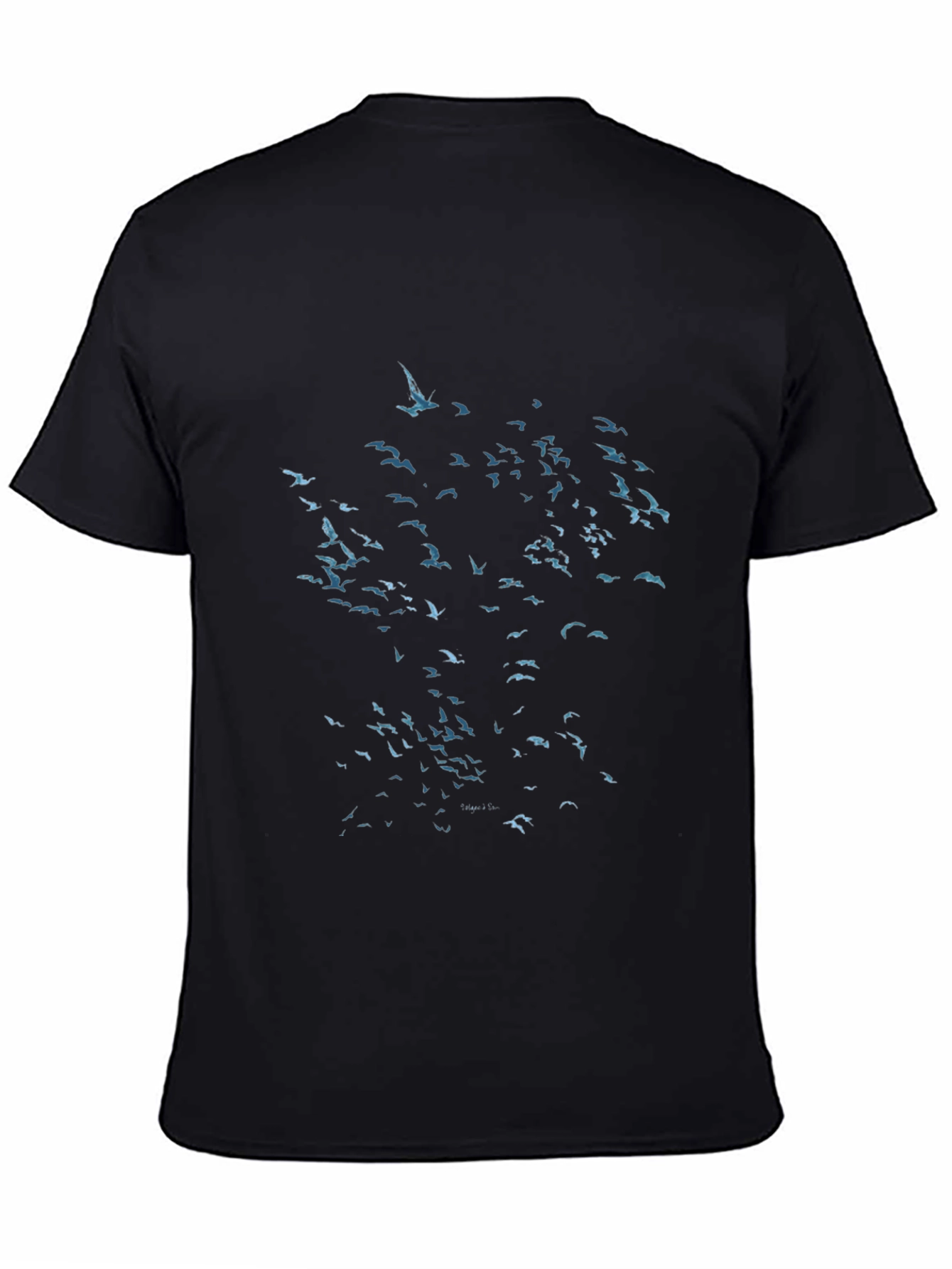 Flock of Birds Graphic Black T-Shirt