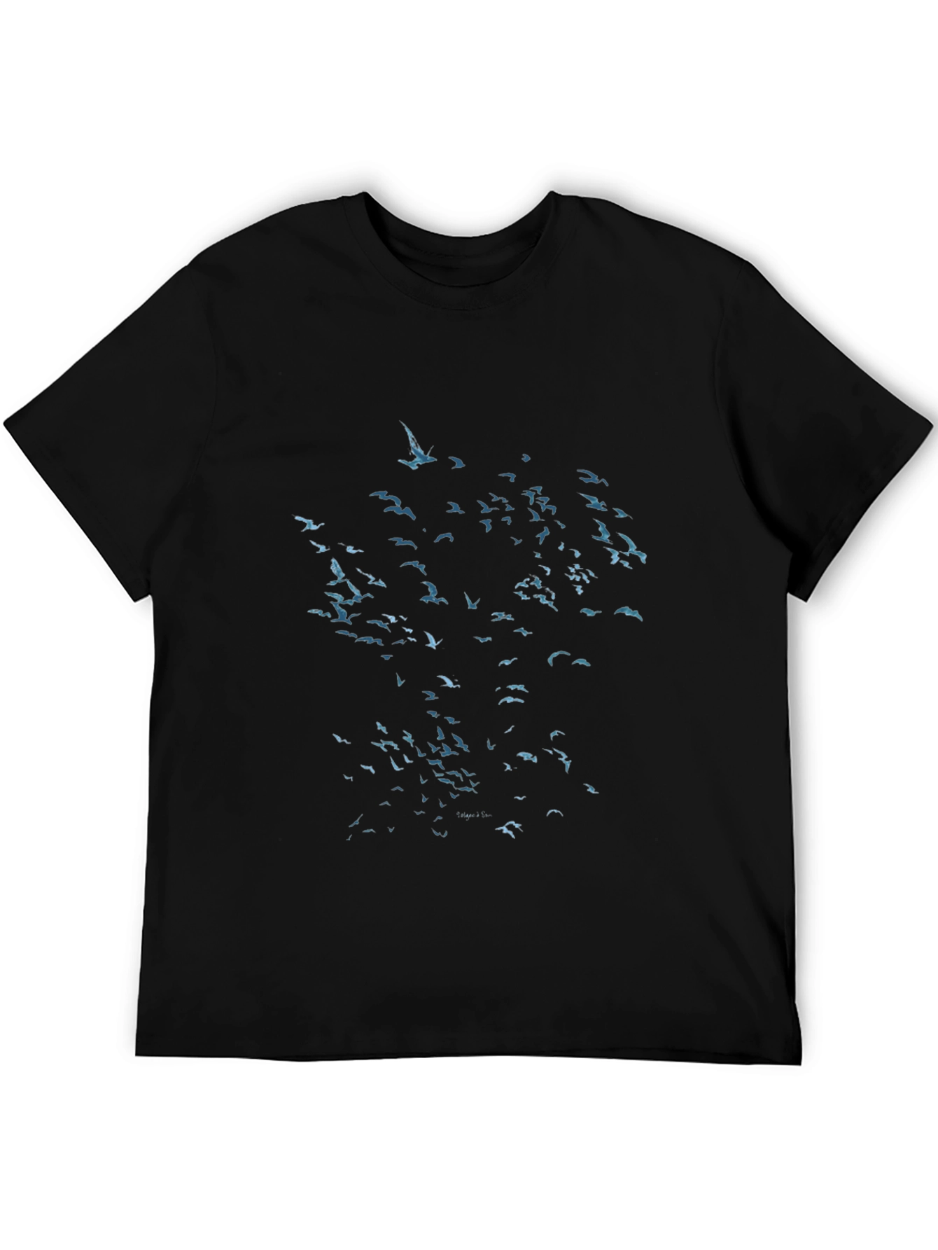Flock of Birds Graphic Black T-Shirt