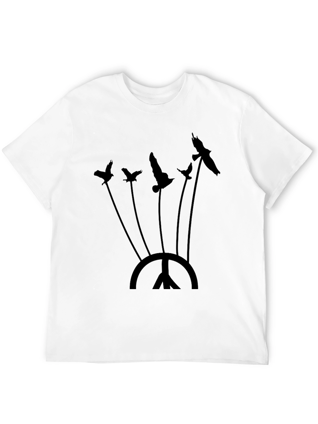 Black Bird Graphic Print T-Shirt