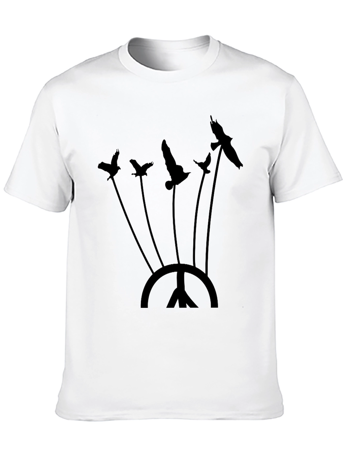 Black Bird Graphic Print T-Shirt