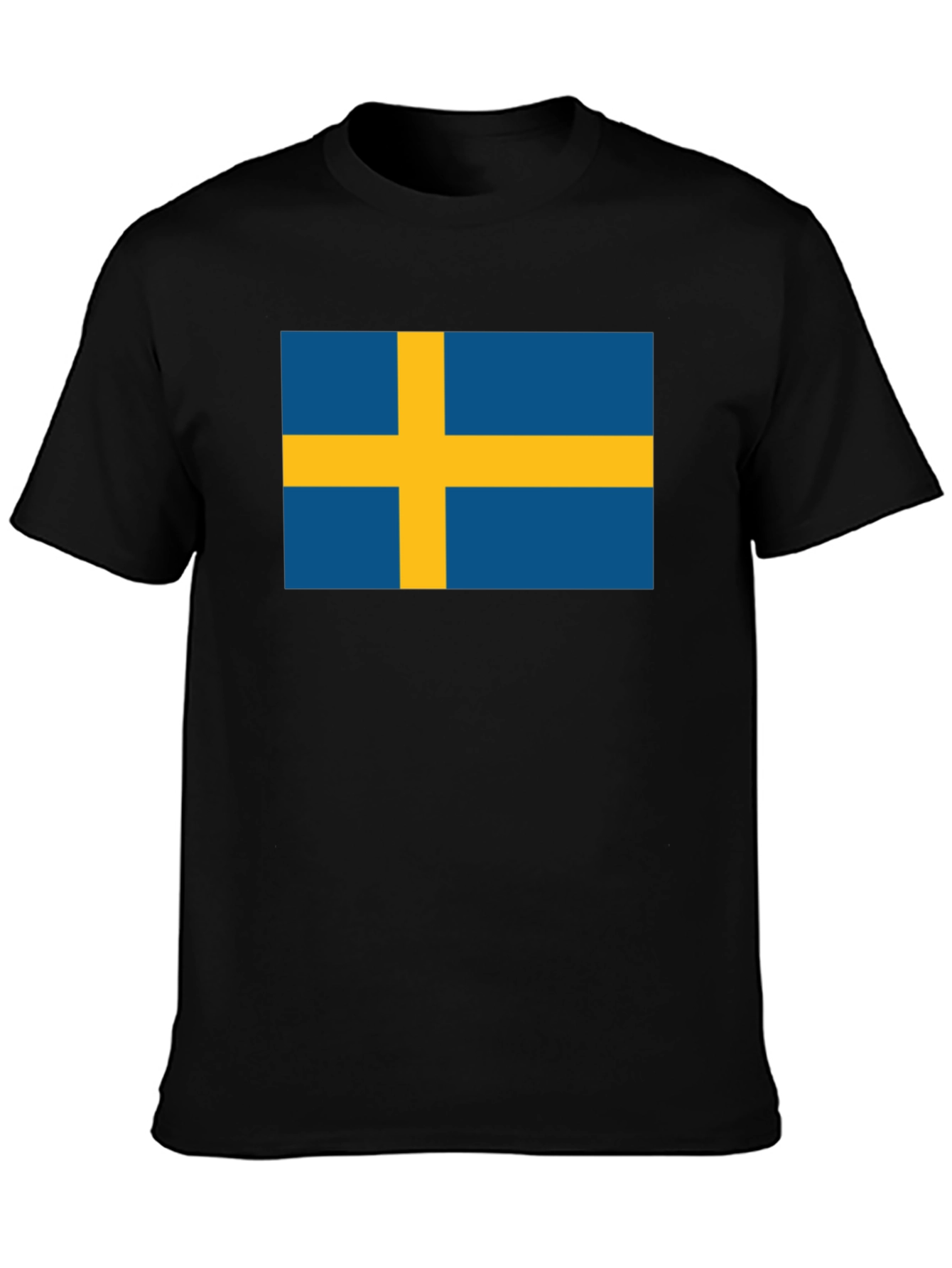 Swedish Flag T-Shirt - Black Classic Design