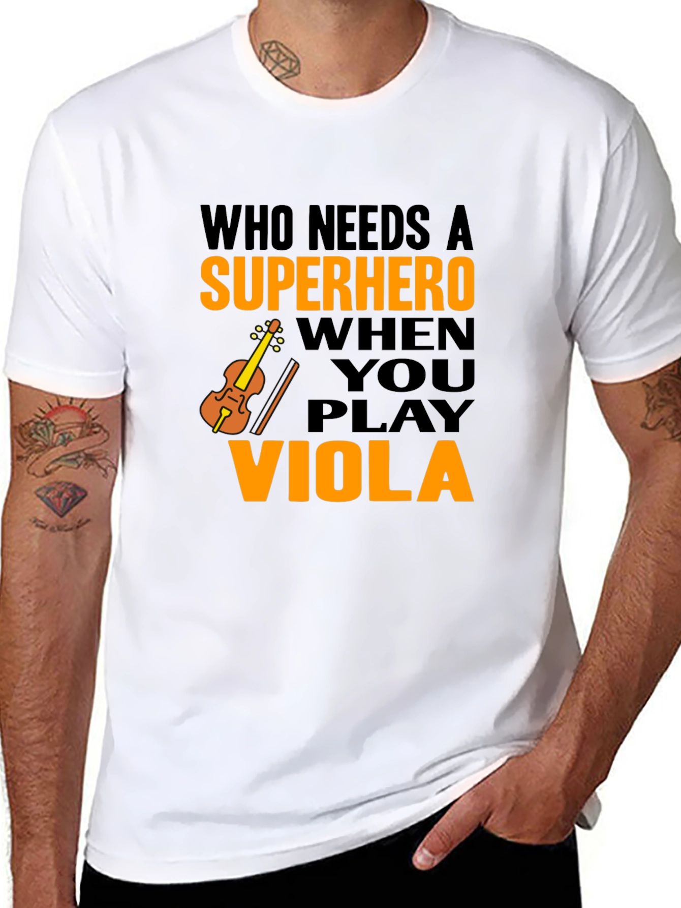 Viola Player Superhero T-Shirt