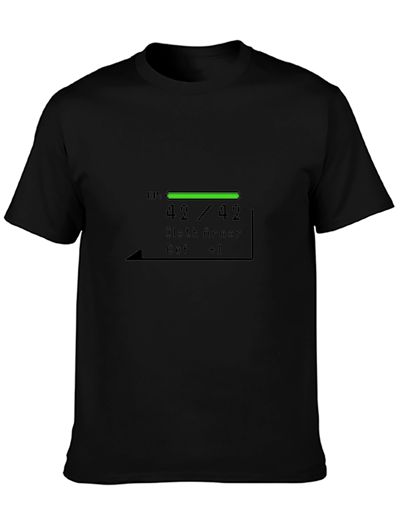 Gamer Style T-Shirt with RPG Health Bar Design