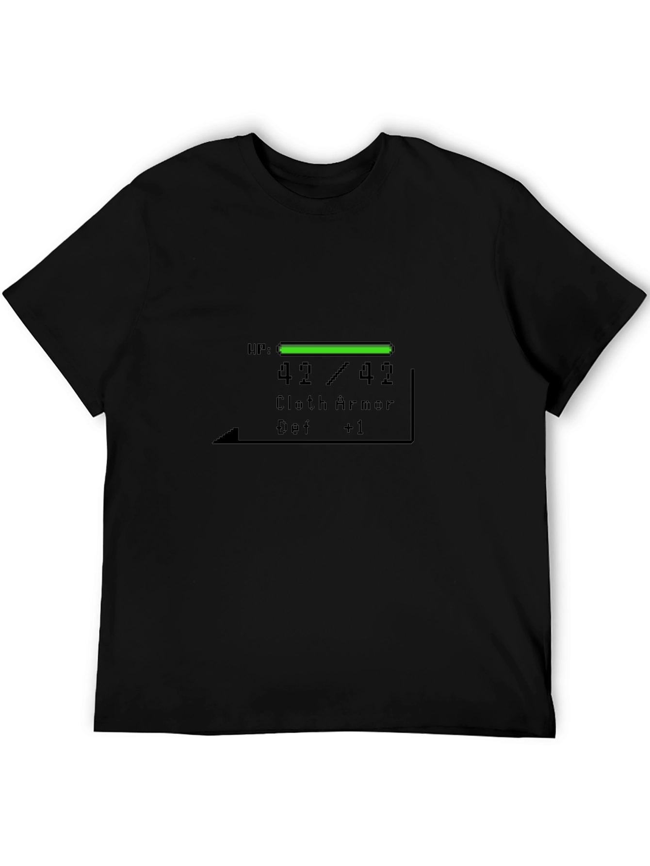 Gamer Style T-Shirt with RPG Health Bar Design