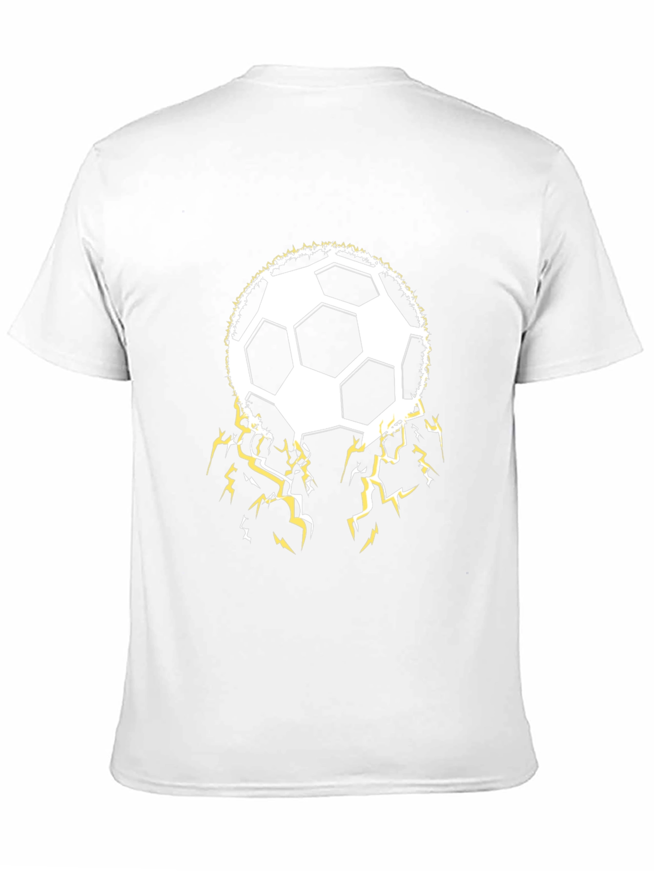 Soccer Ball Lightning Bolt Black T-Shirt