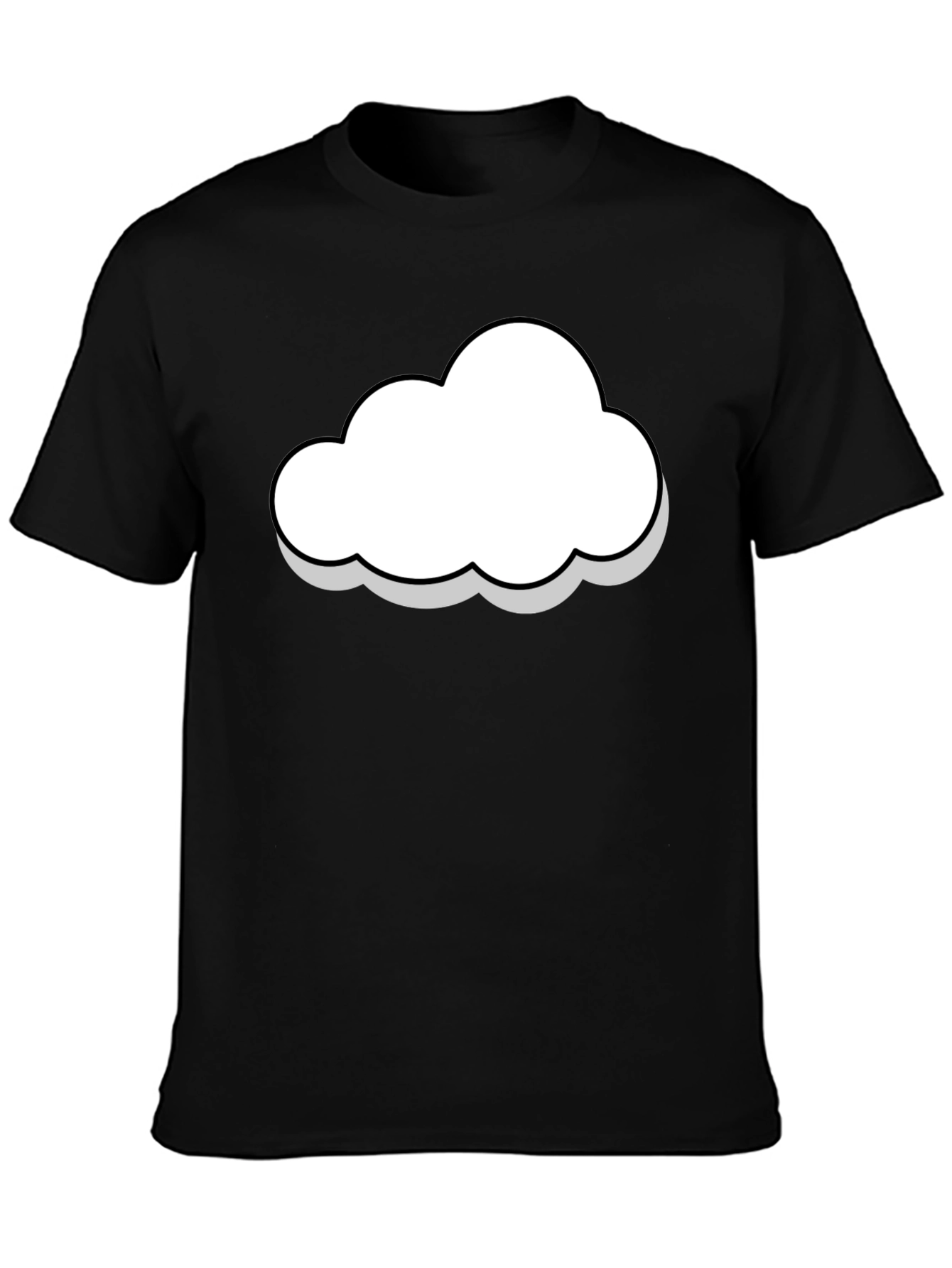 Cloud Graphic Black T-Shirt - Stylish & Comfortable