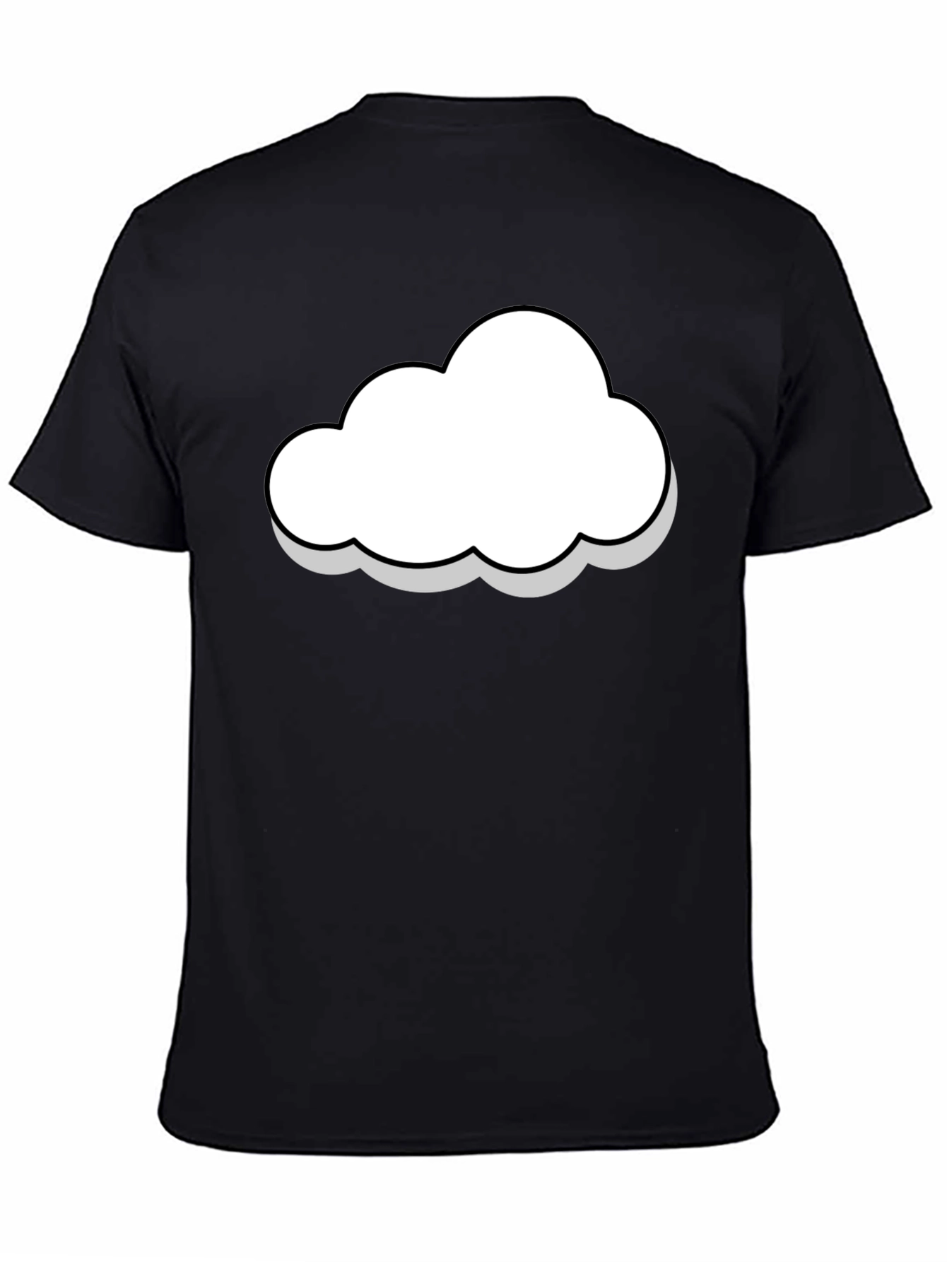 Cloud Graphic Black T-Shirt - Stylish & Comfortable