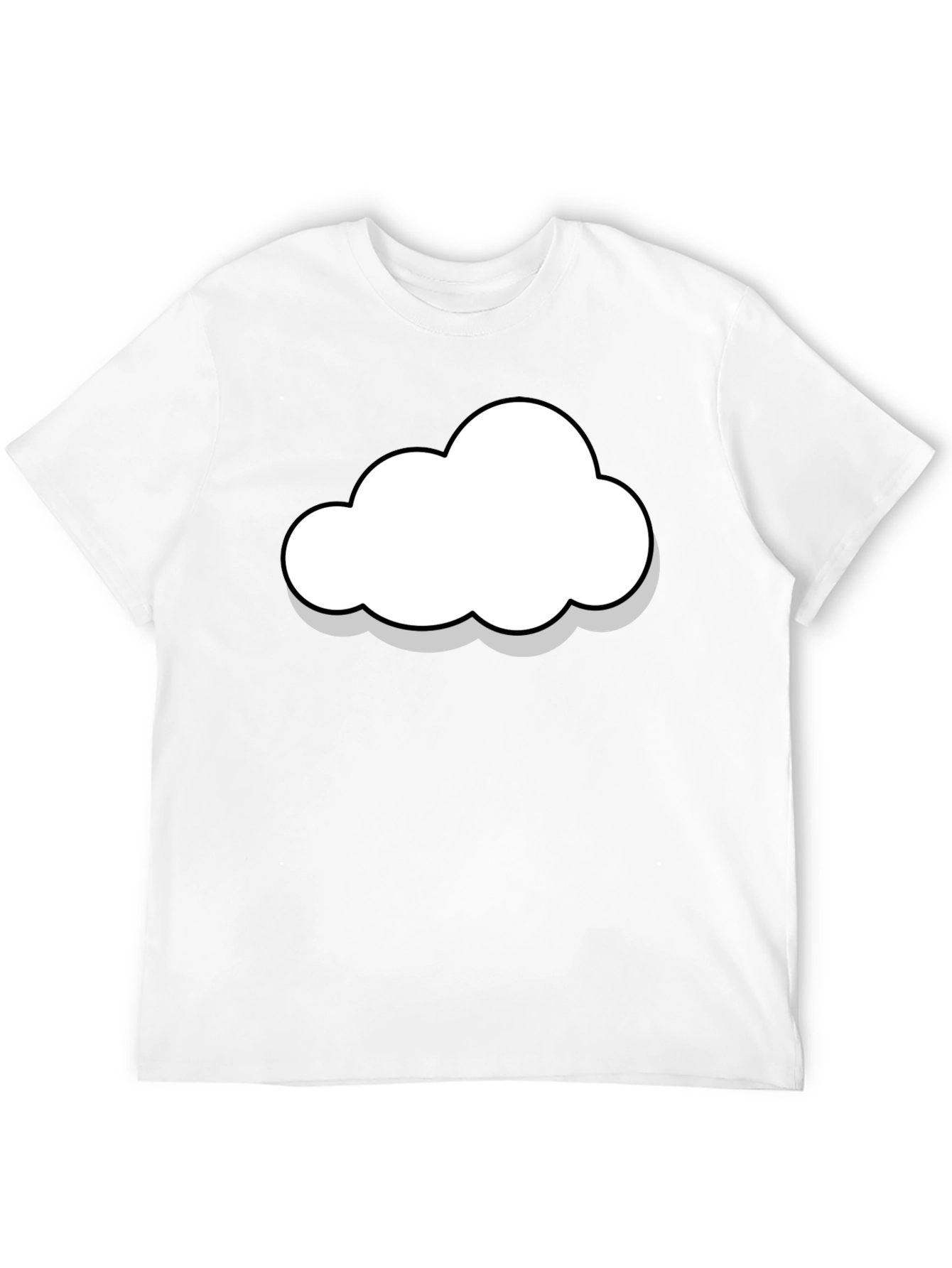 Cloud Graphic Black T-Shirt - Stylish & Comfortable