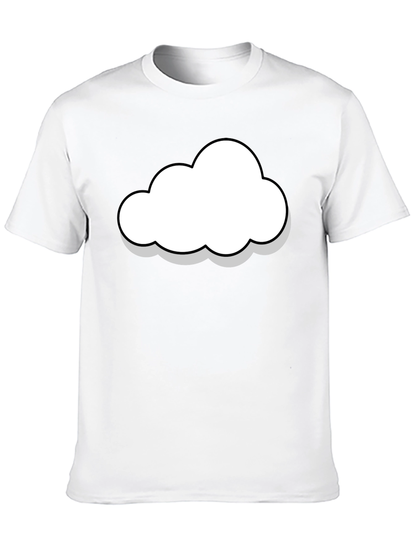 Cloud Graphic Black T-Shirt - Stylish & Comfortable
