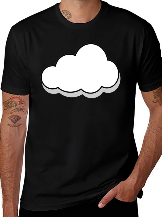 Cloud Graphic Black T-Shirt - Stylish & Comfortable