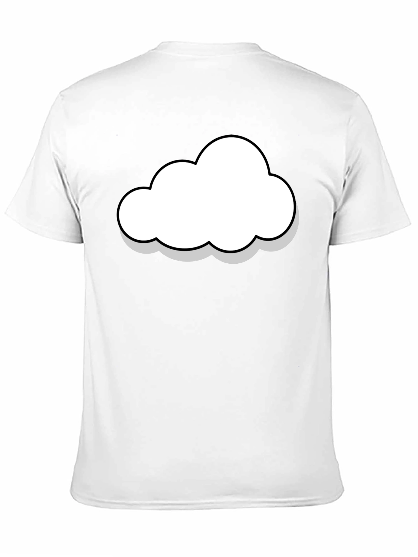 Cloud Graphic Black T-Shirt - Stylish & Comfortable