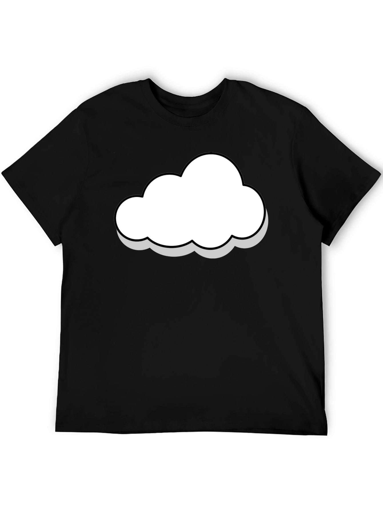 Cloud Graphic Black T-Shirt - Stylish & Comfortable