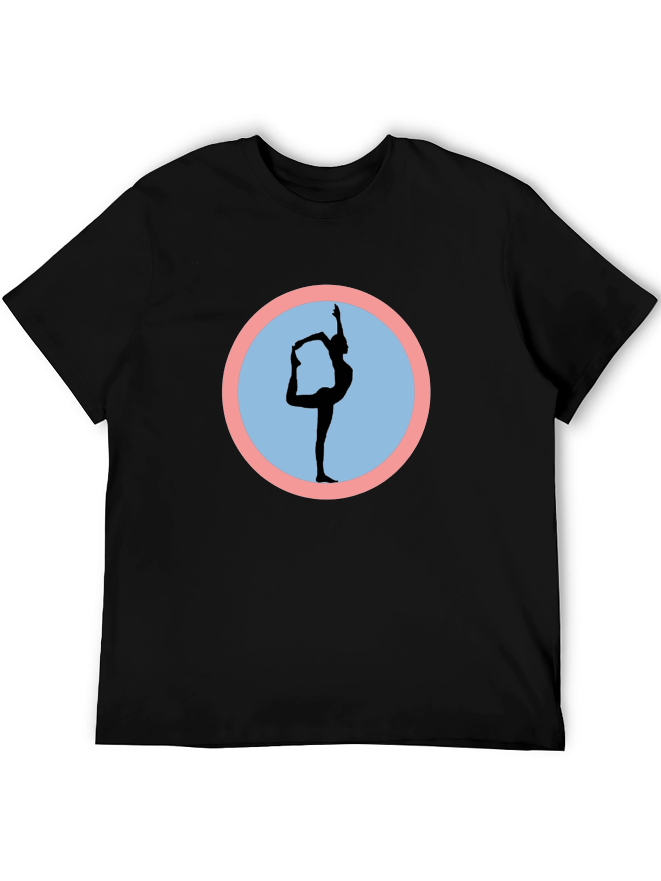 Yoga Pose Graphic Black T-Shirt