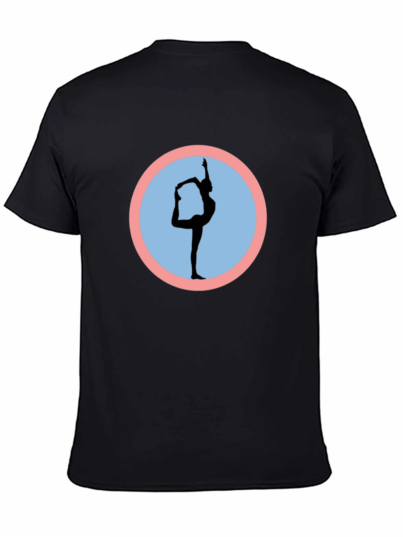 Yoga Pose Graphic Black T-Shirt