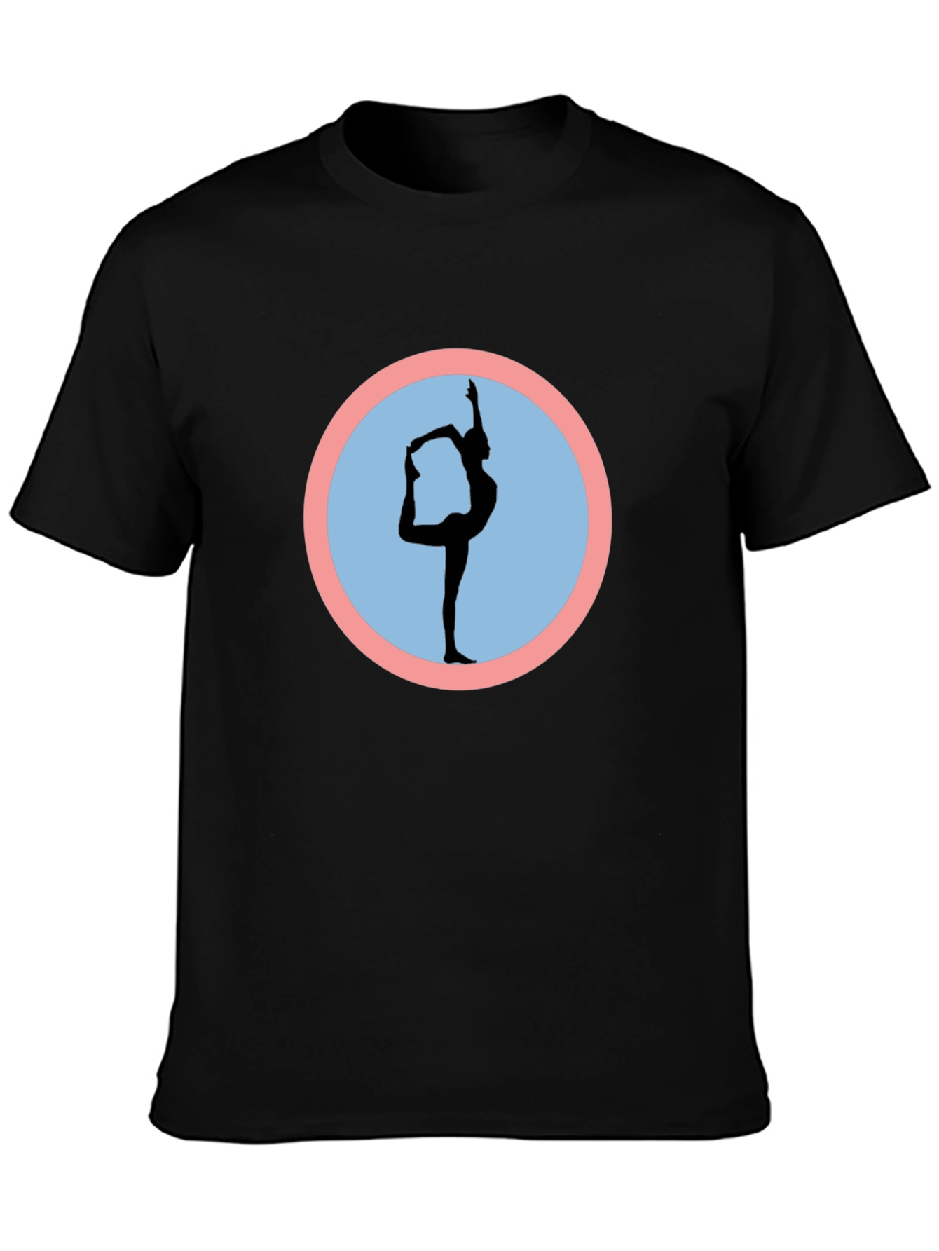 Yoga Pose Graphic Black T-Shirt