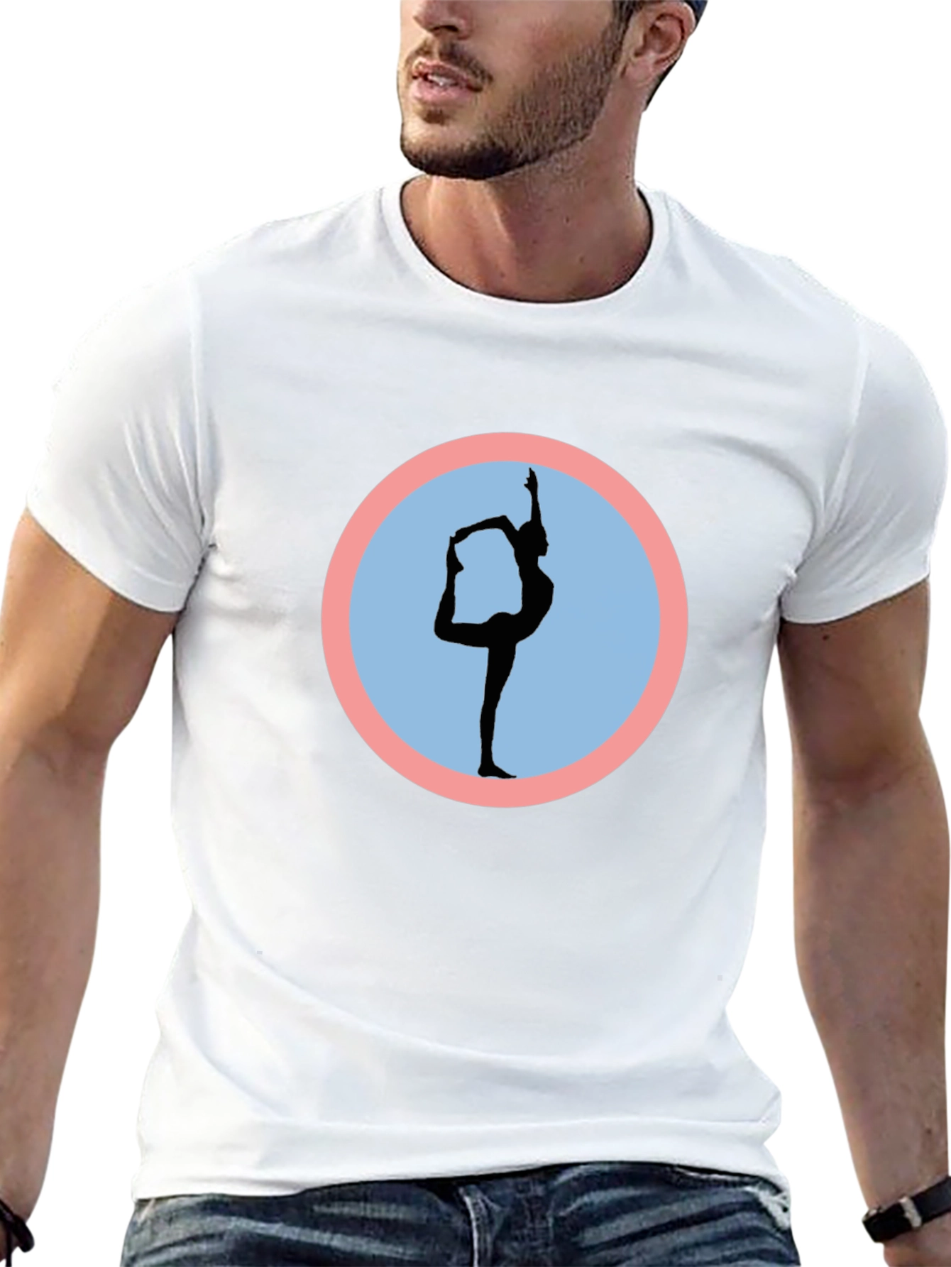 Yoga Pose Graphic Black T-Shirt