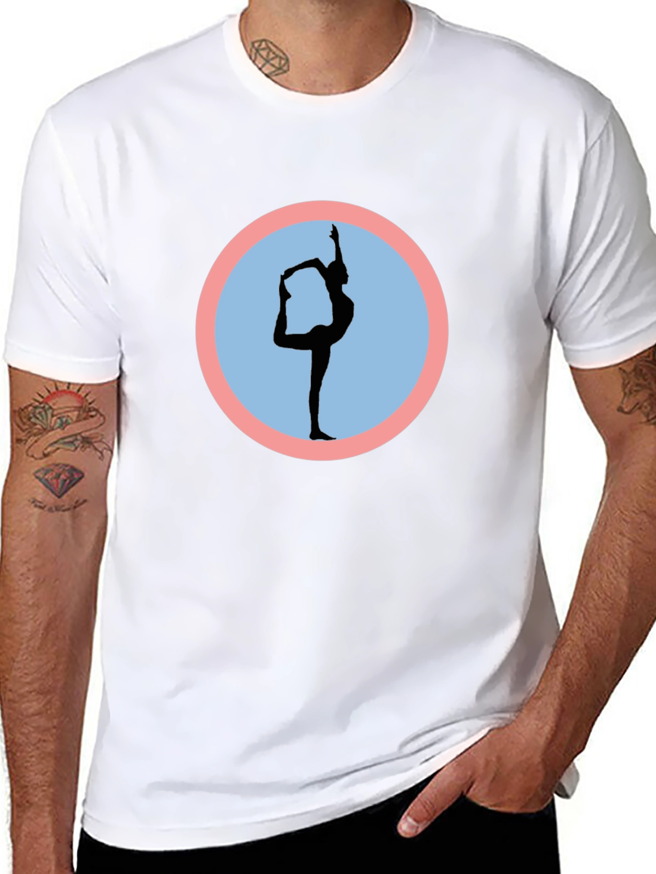 Yoga Pose Graphic Black T-Shirt