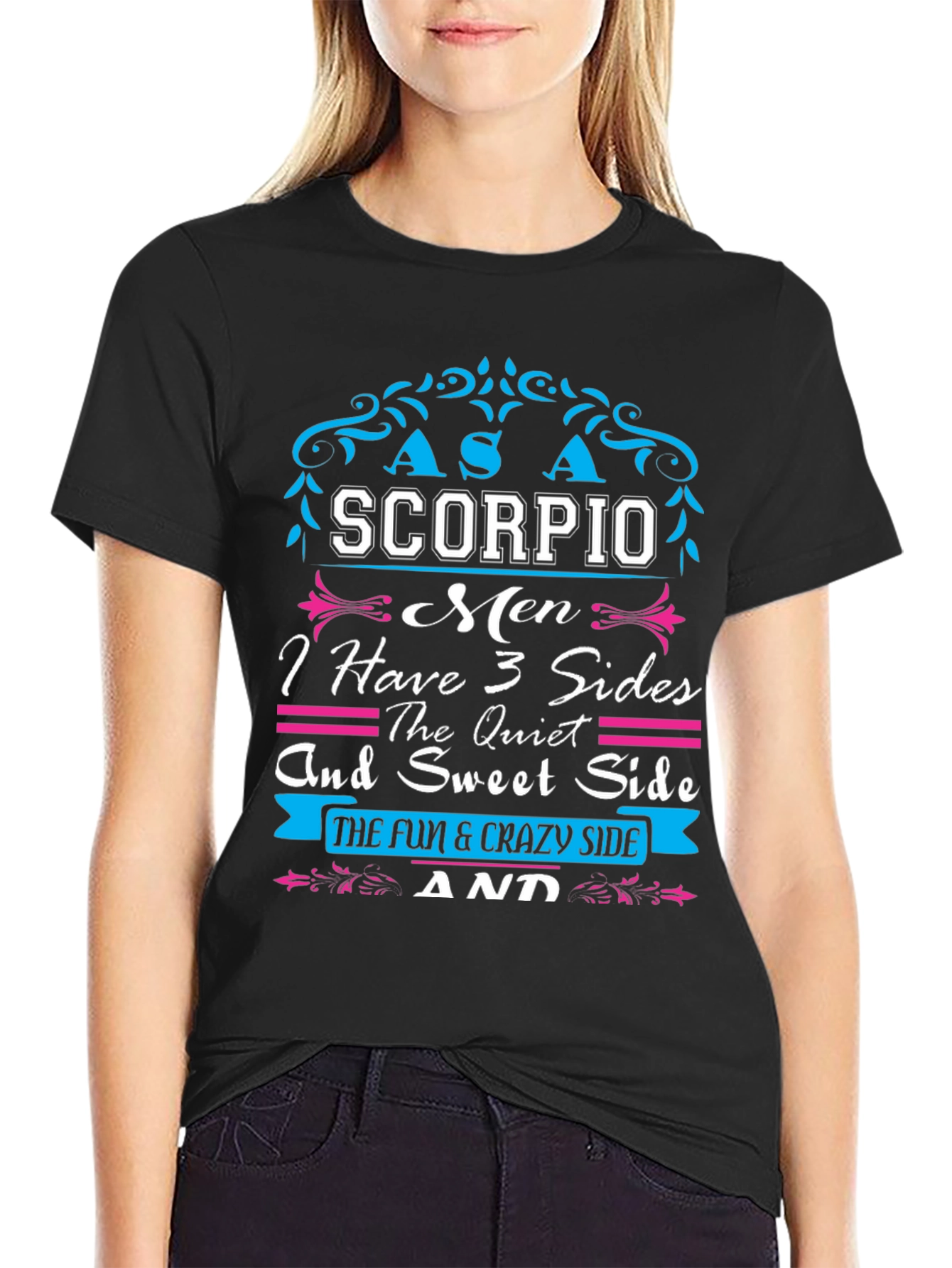 Scorpio Men 3 Sides Graphic T-Shirt