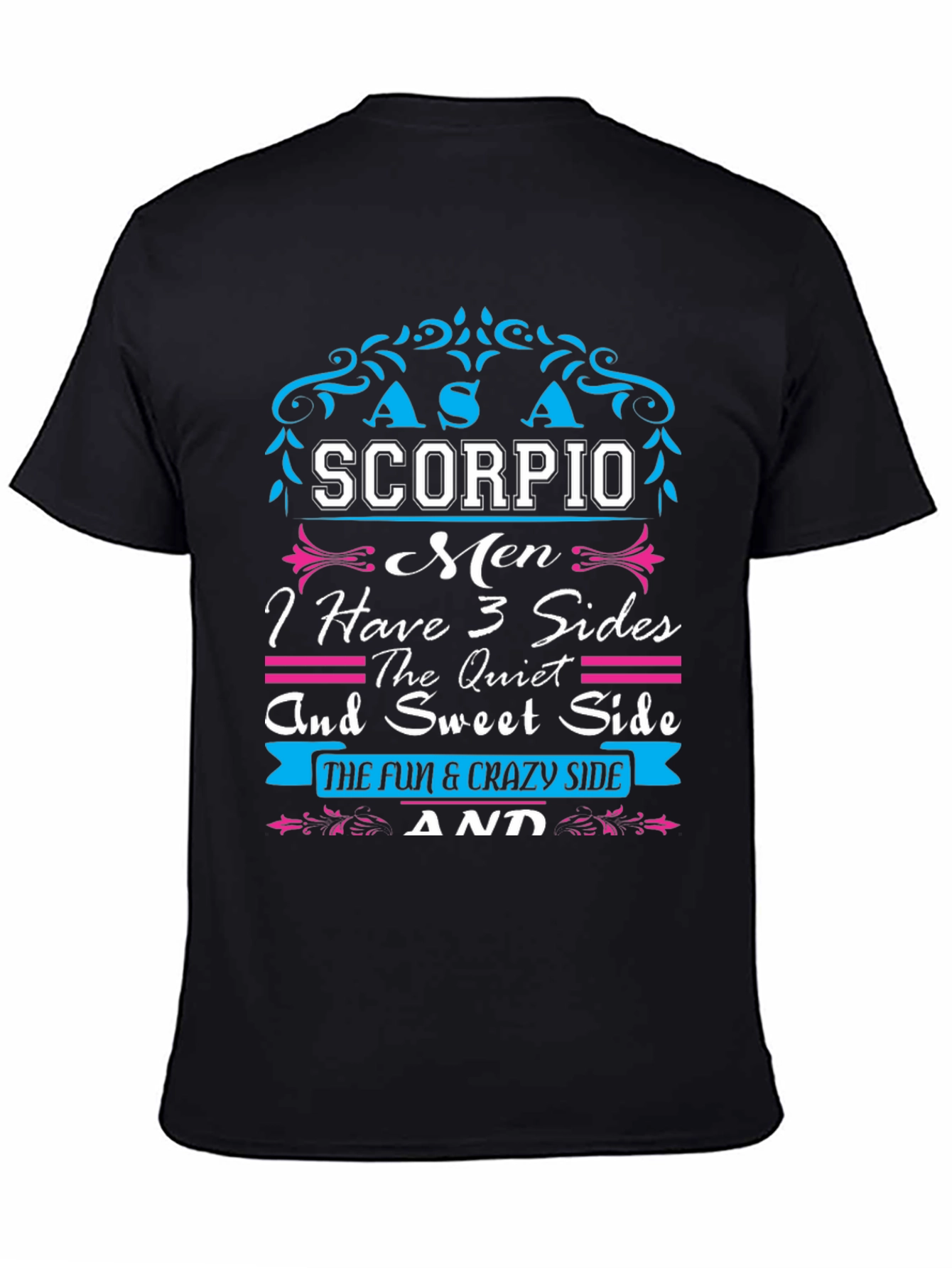 Scorpio Men 3 Sides Graphic T-Shirt