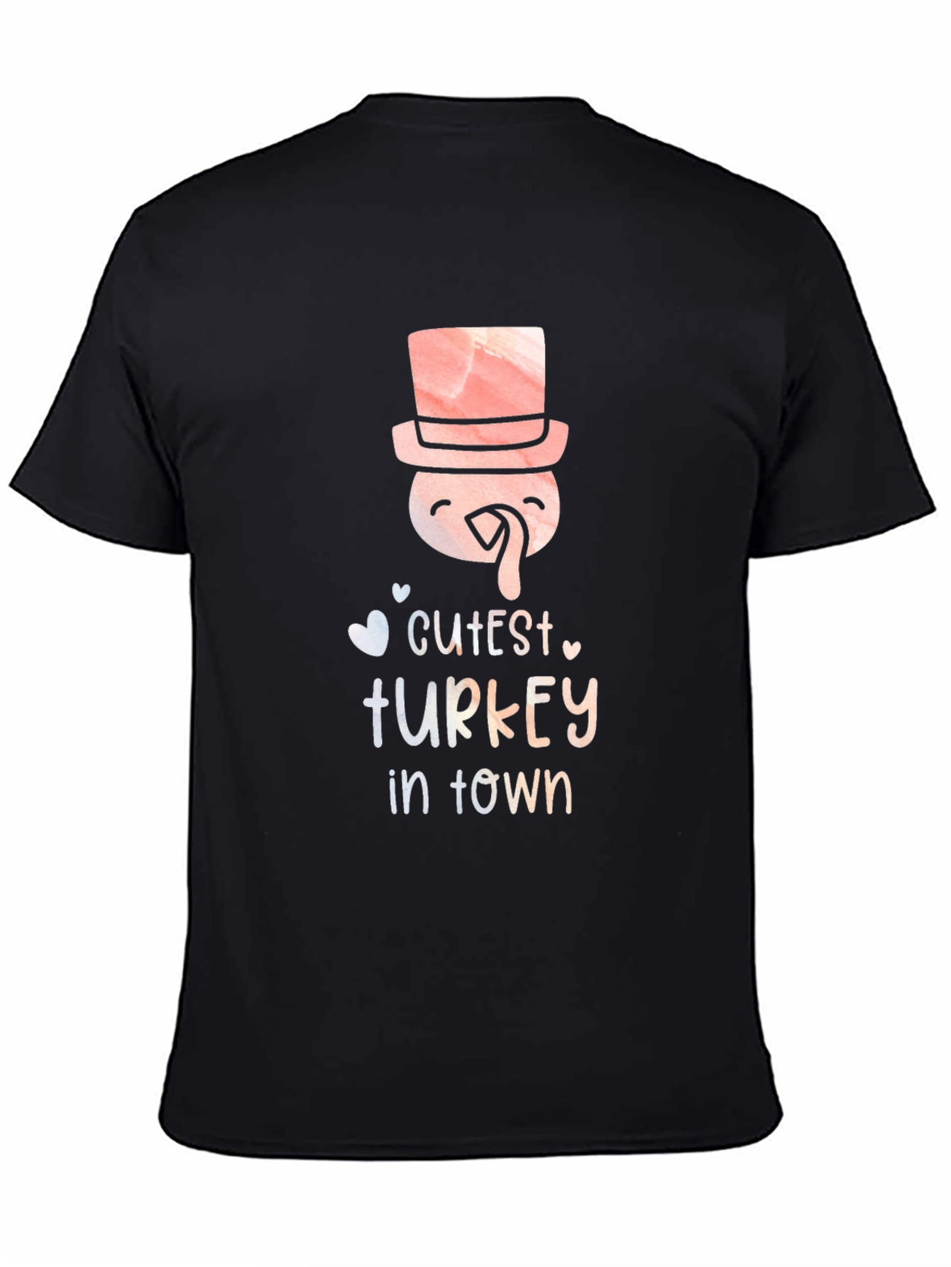 Cutest Turkey in Town Black T-Shirt