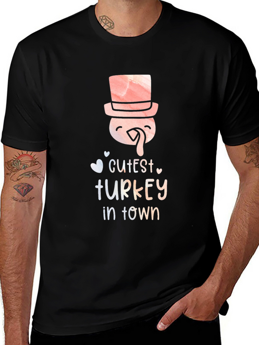 Cutest Turkey in Town Black T-Shirt