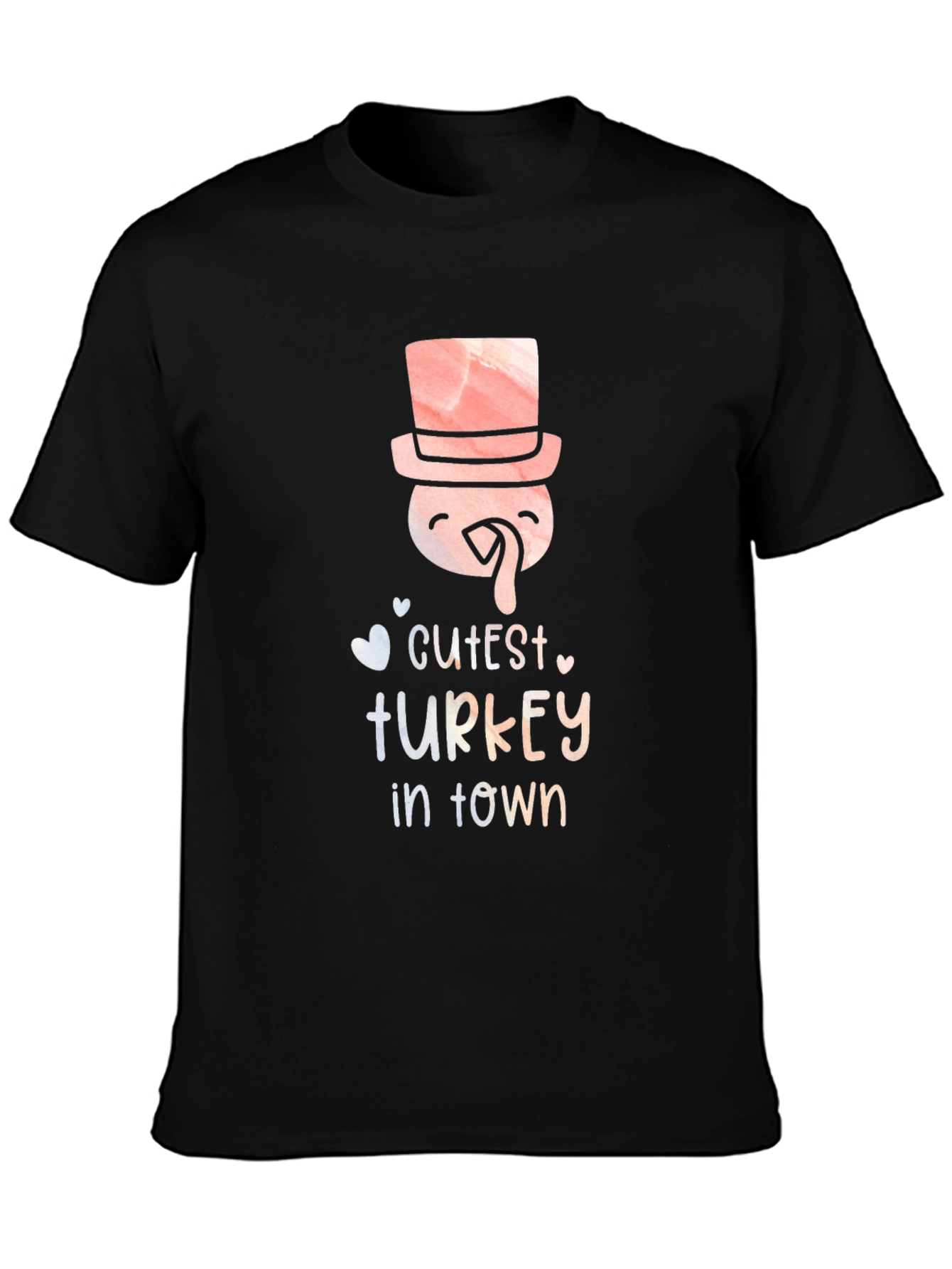 Cutest Turkey in Town Black T-Shirt
