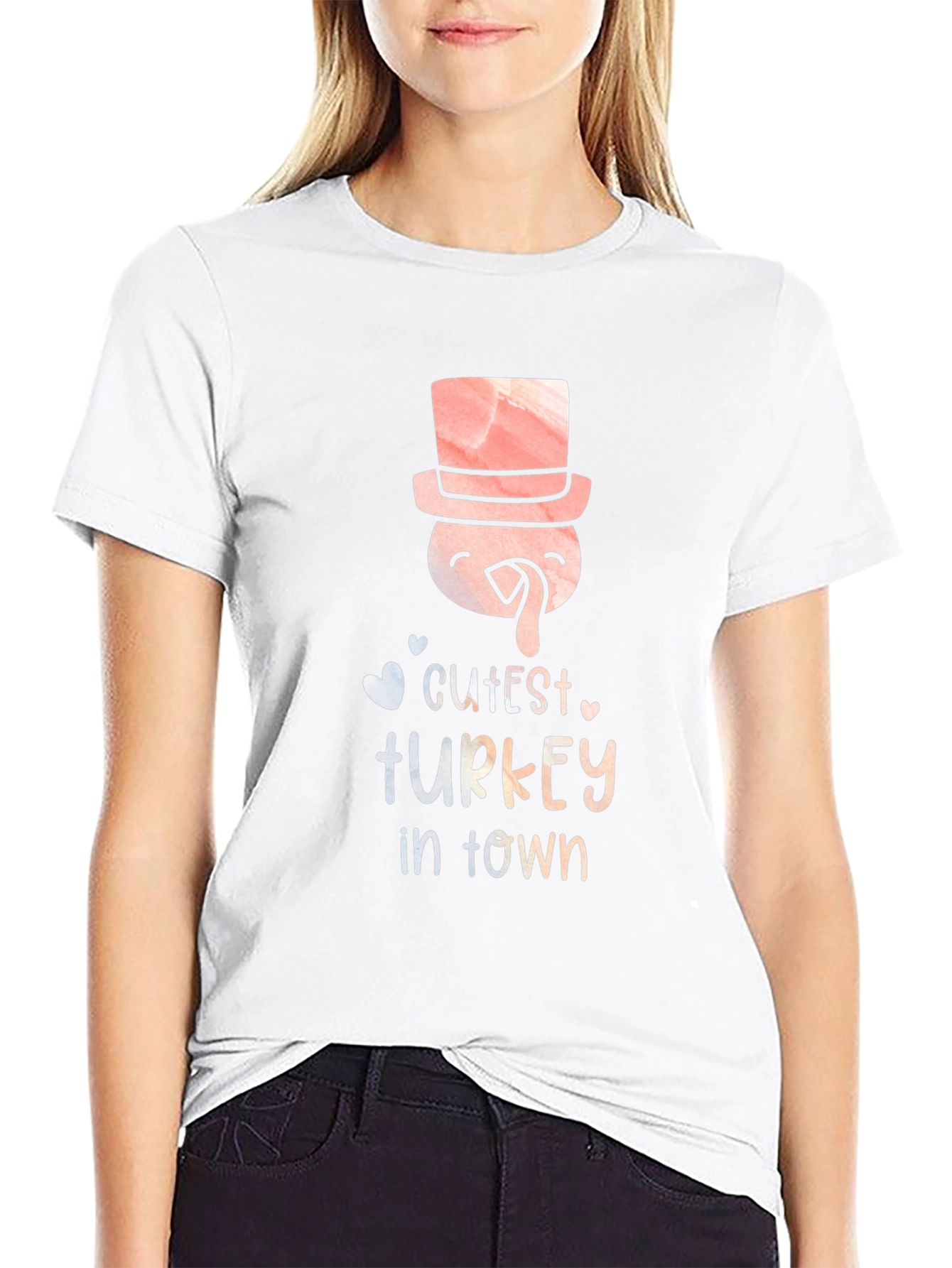 Cutest Turkey in Town Black T-Shirt