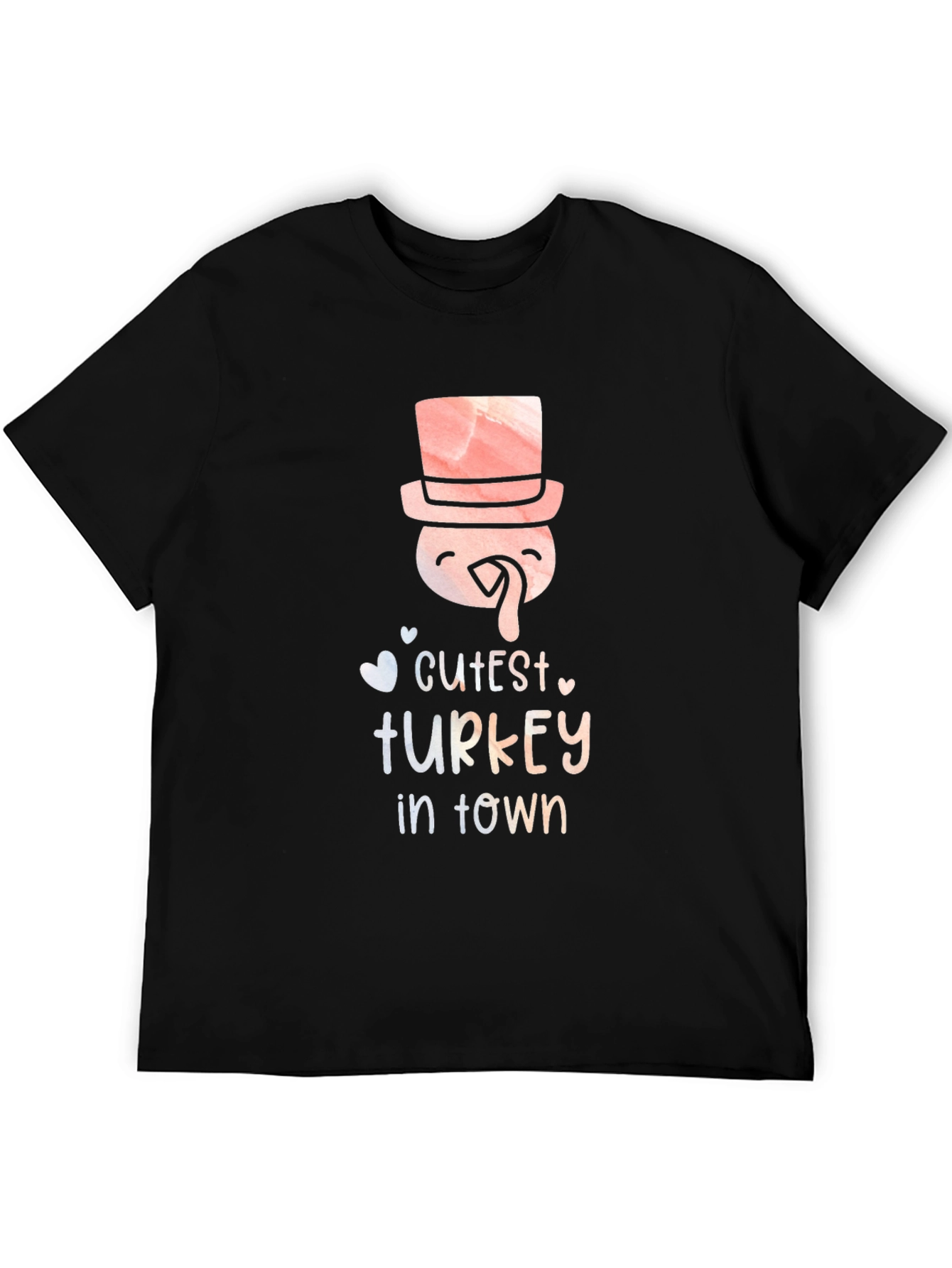 Cutest Turkey in Town Black T-Shirt