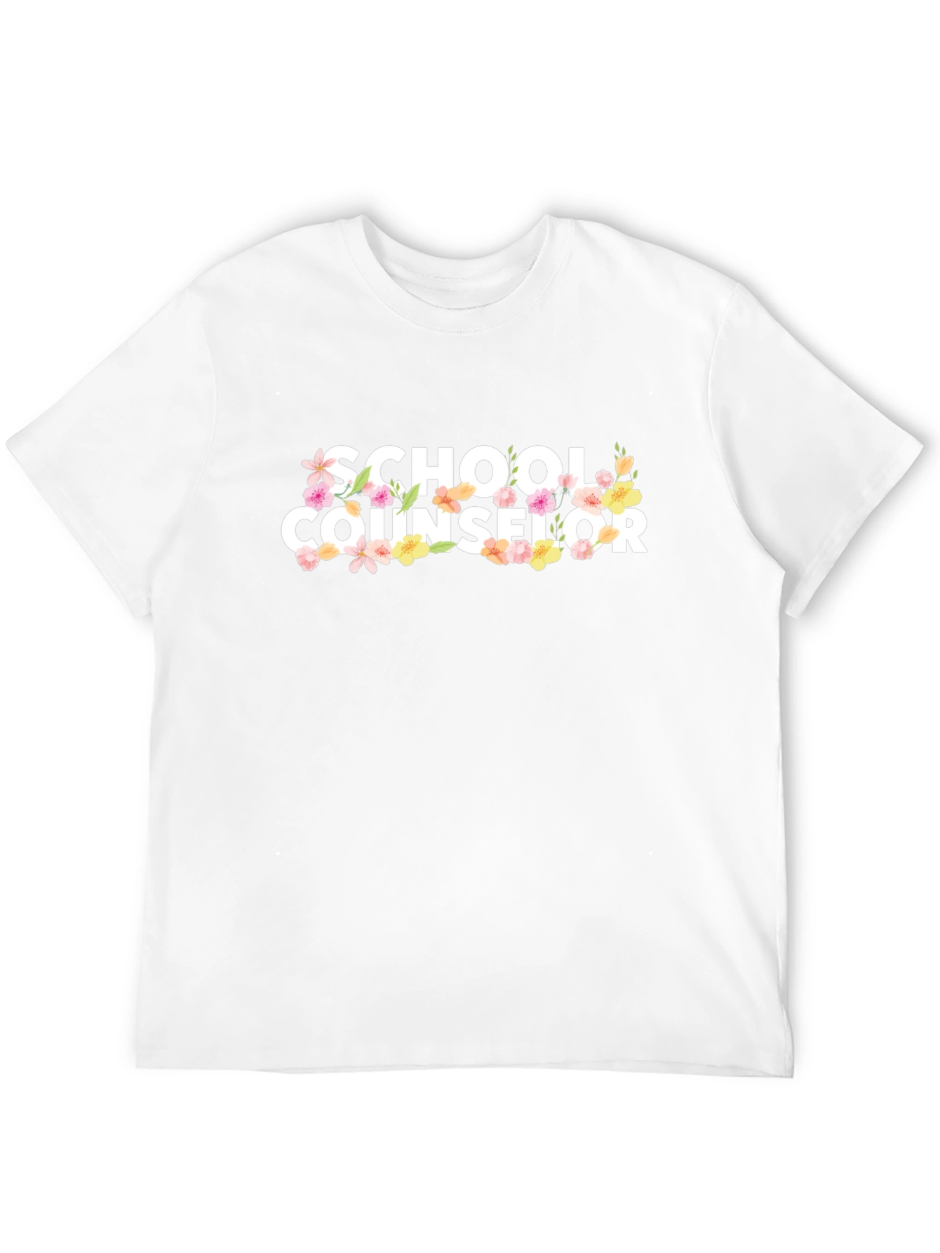 School Counselor Floral T-Shirt
