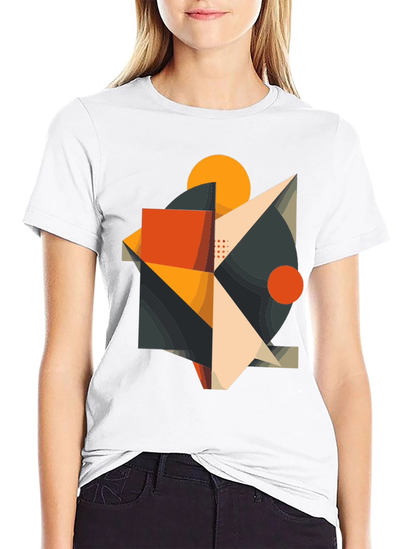 Abstract Geometric Graphic Tee - Modern Art Shirt