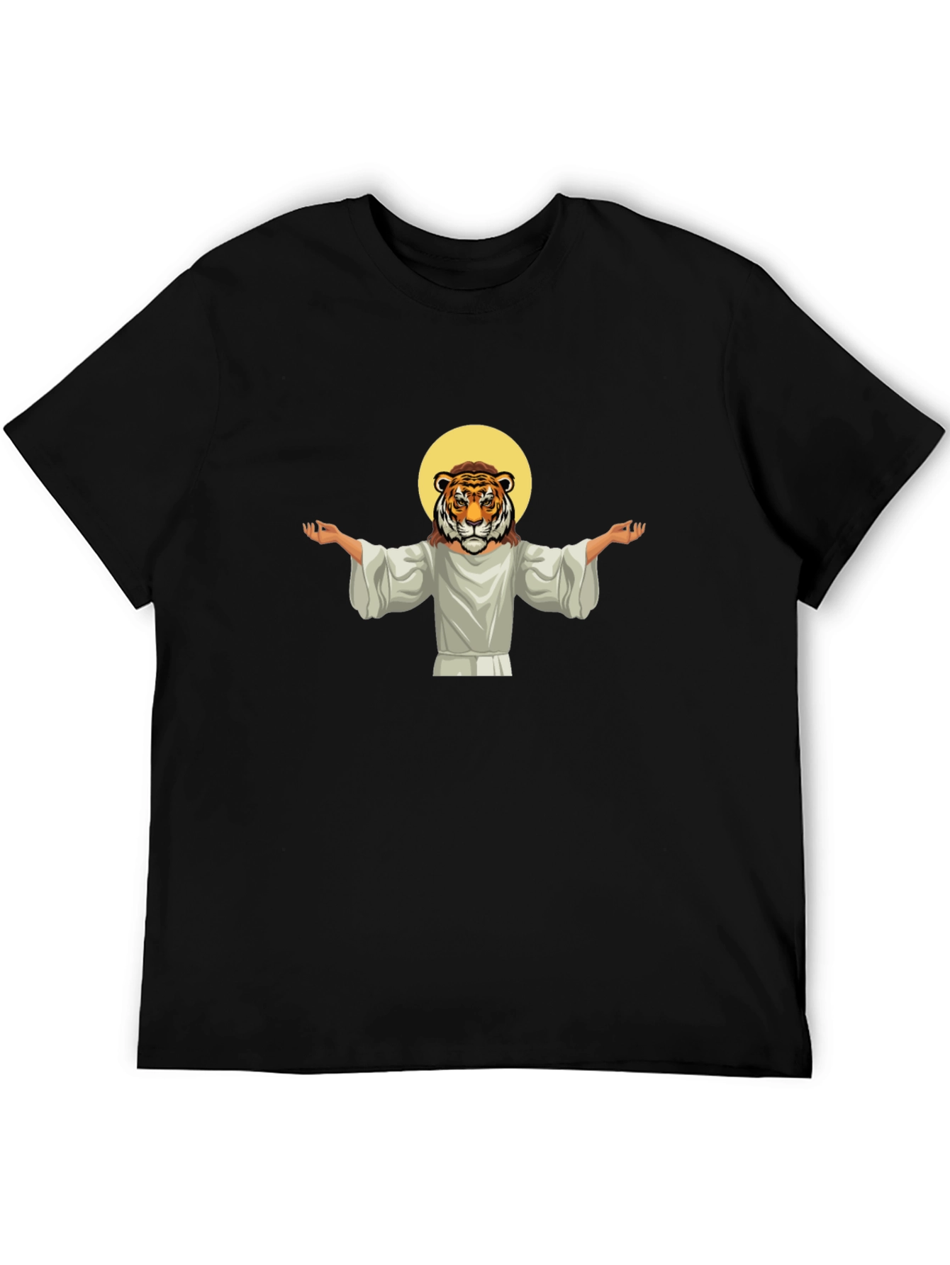 Tiger Jesus Graphic Tee - Black