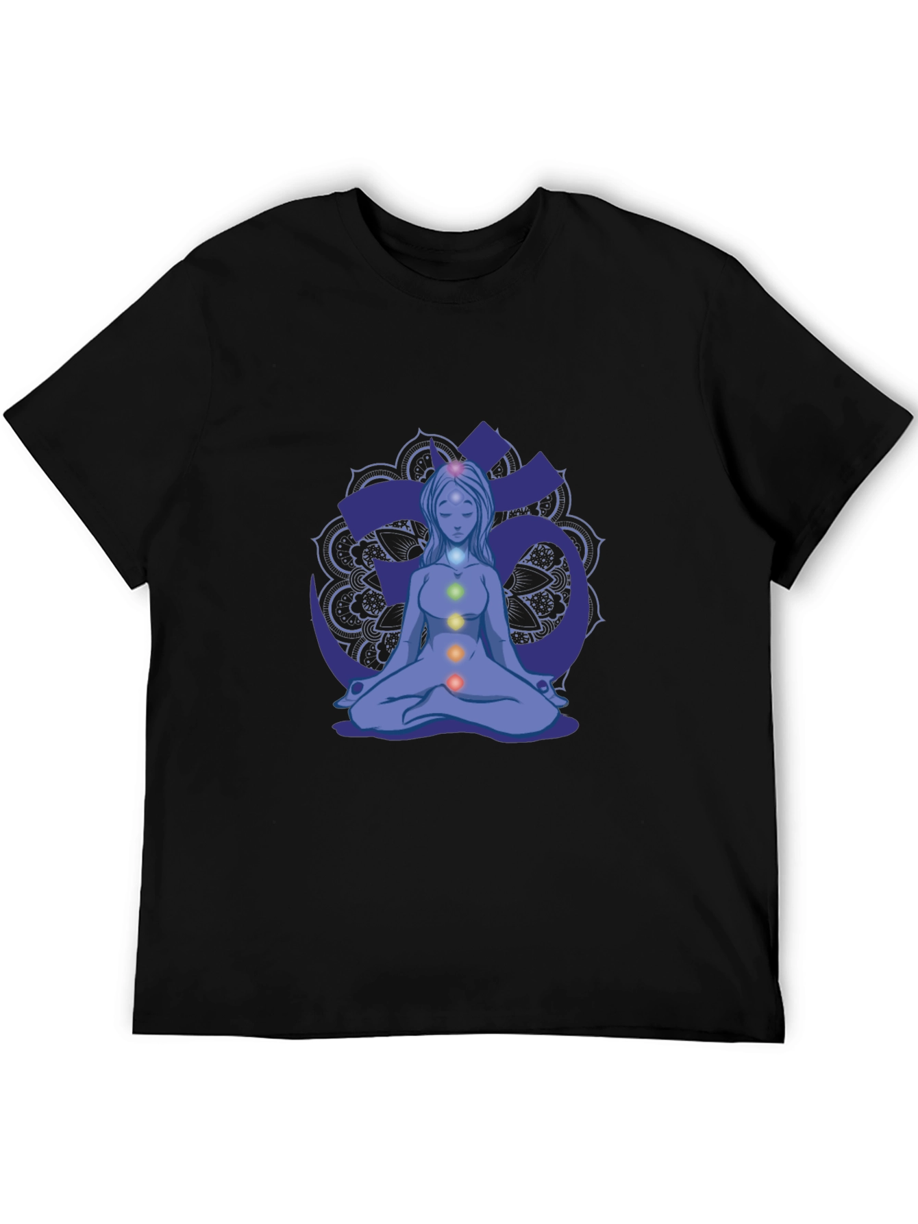 Chakra Meditation Black T-Shirt