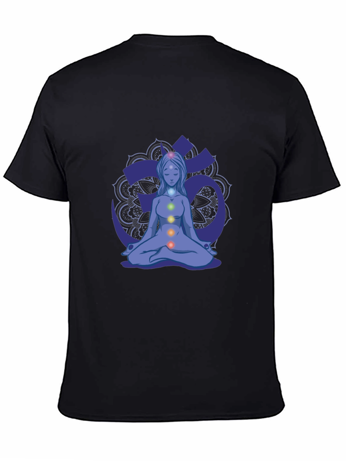 Chakra Meditation Black T-Shirt