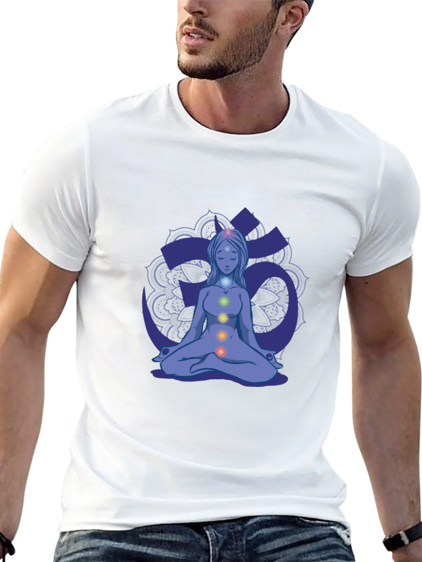 Chakra Meditation Black T-Shirt