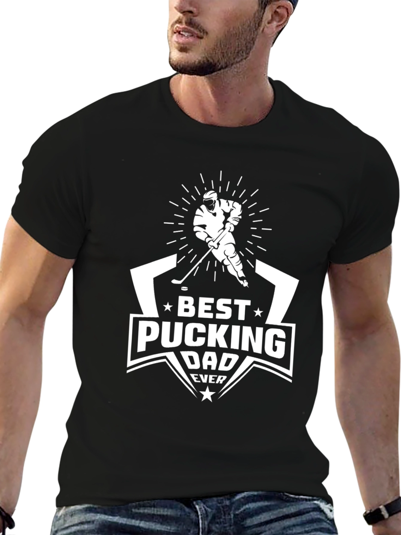 Best Pucking Dad Ever Hockey T-Shirt