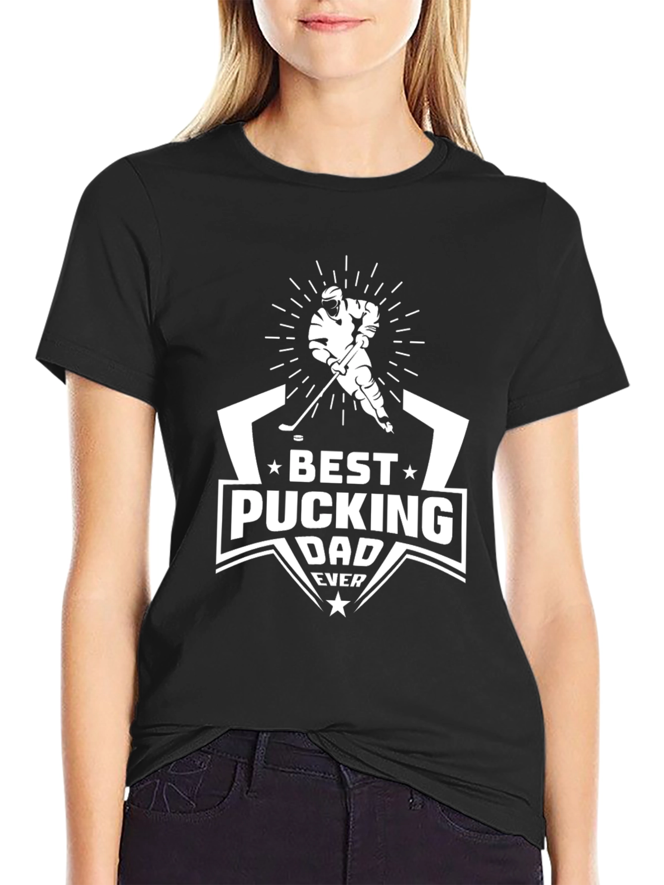 Best Pucking Dad Ever Hockey T-Shirt
