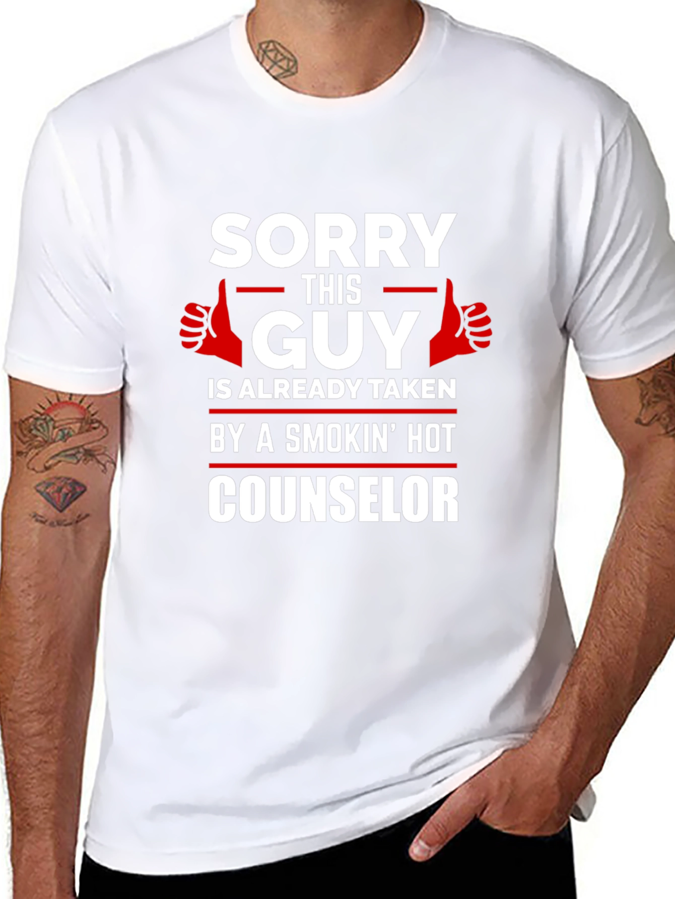 Sorry This Guy Is Taken Counselor T-Shirt